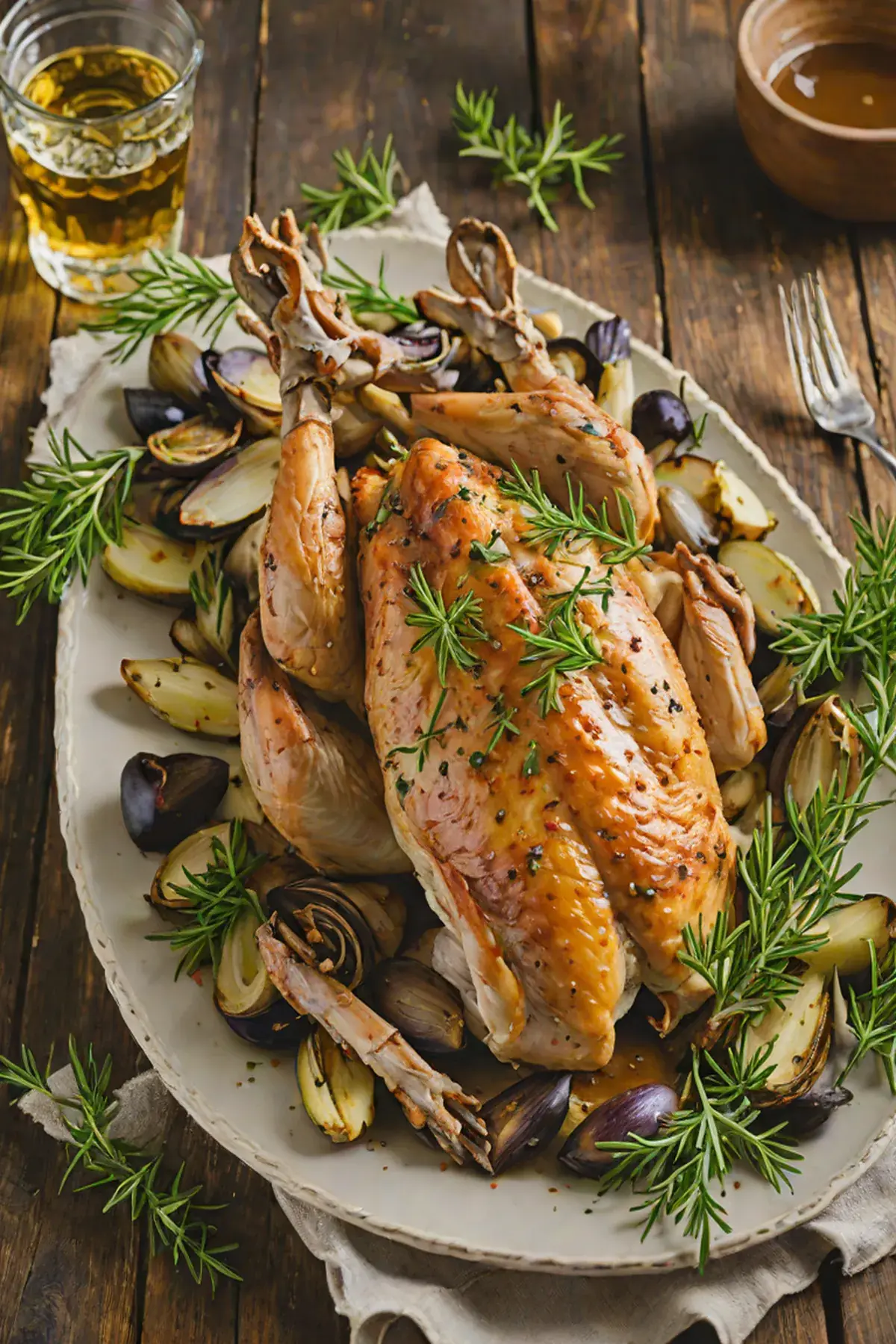 Roasted Rabbit with Artichoke