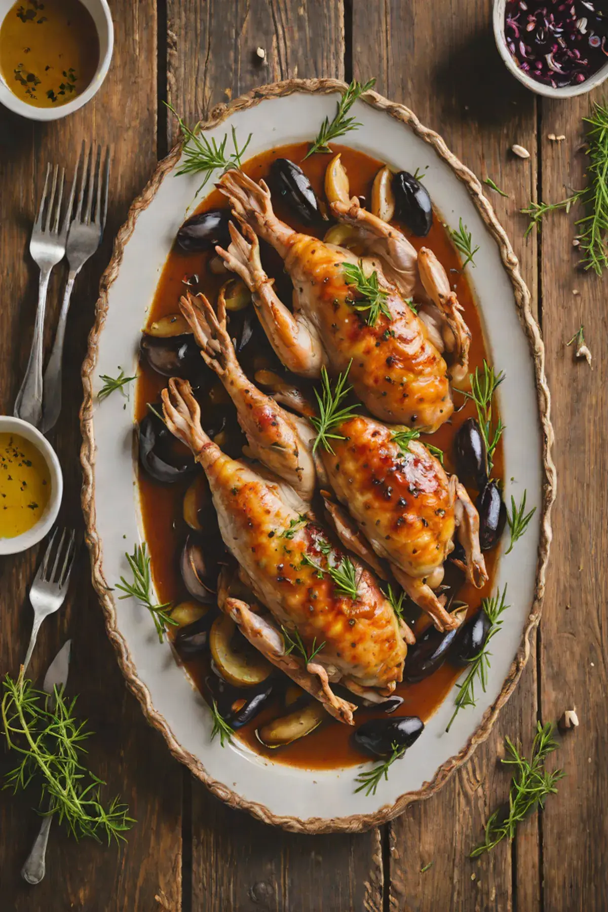 Roasted Rabbit with Aubergine