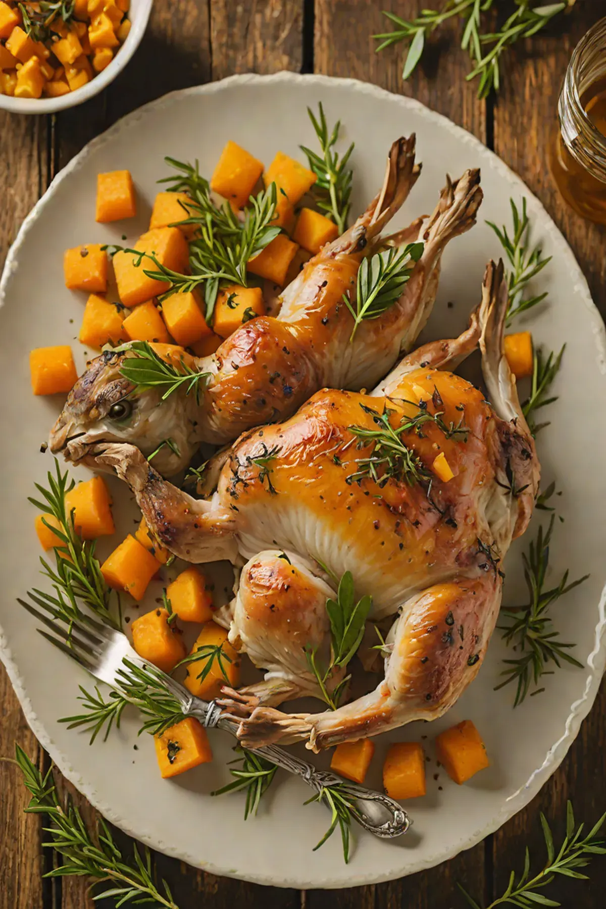 Roasted Rabbit with Butternut Squash