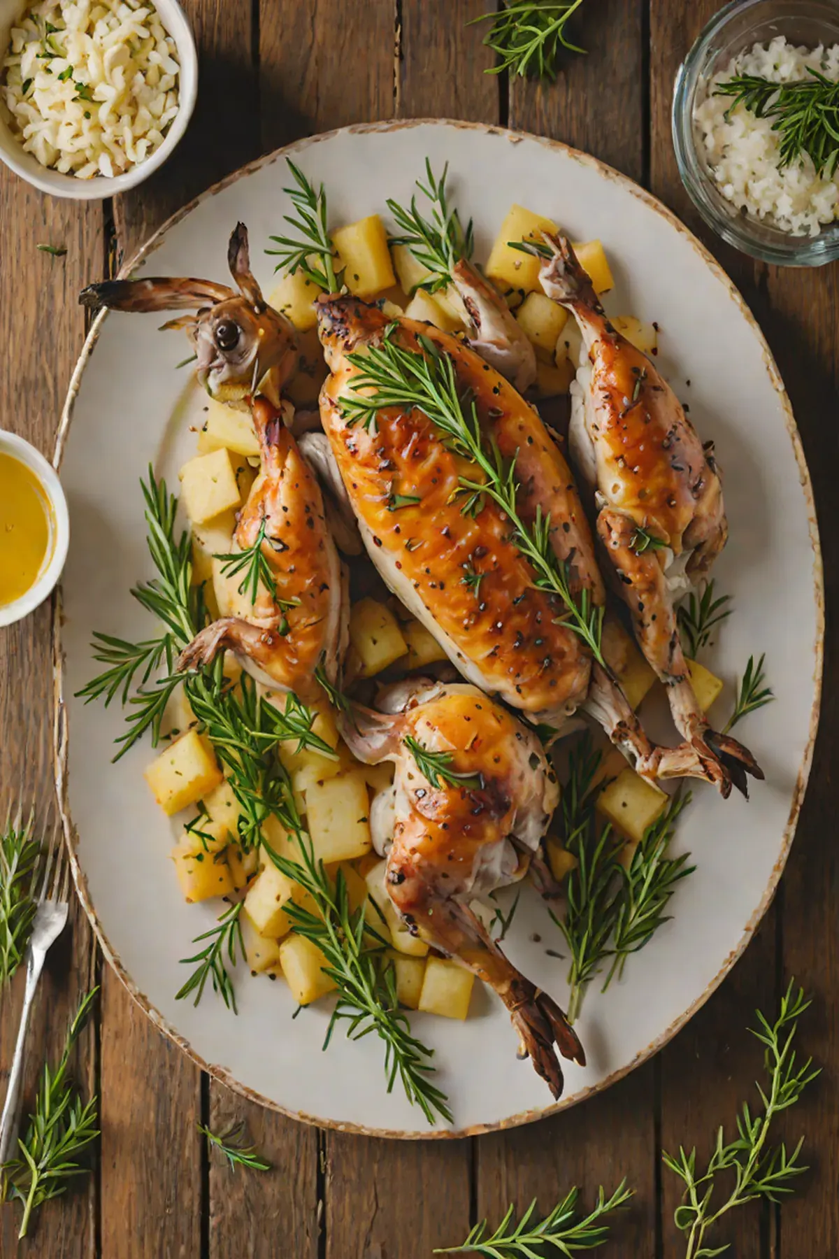 Roasted Rabbit with Cassava