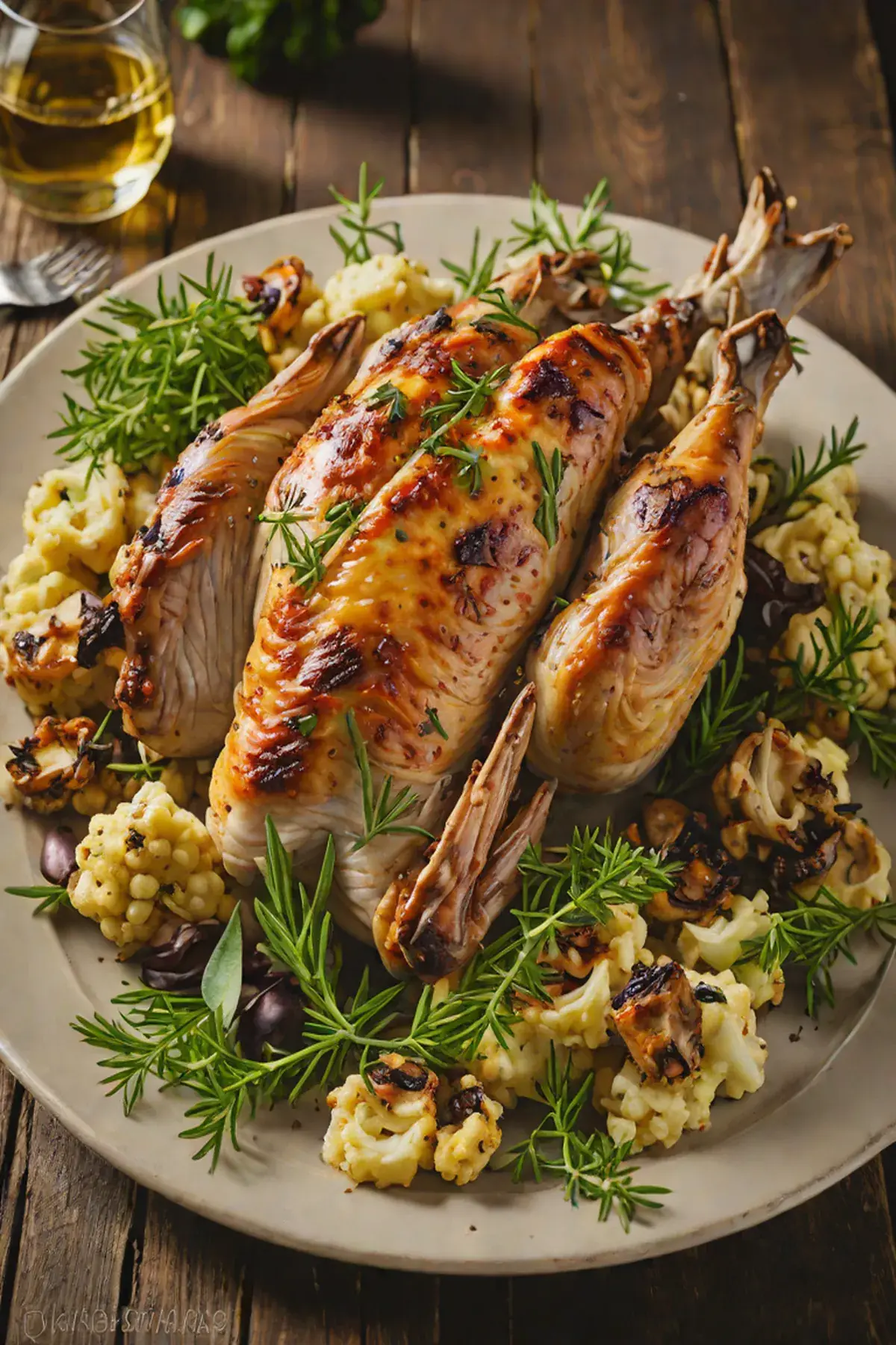 Roasted Rabbit with Cauliflower