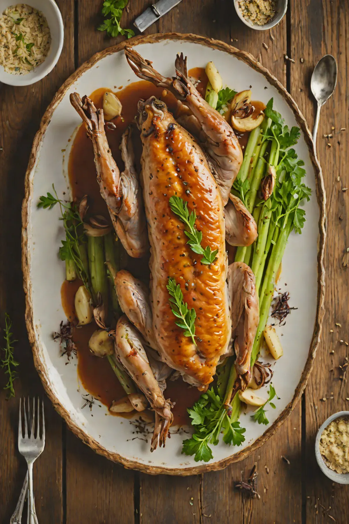 Roasted Rabbit with Celery