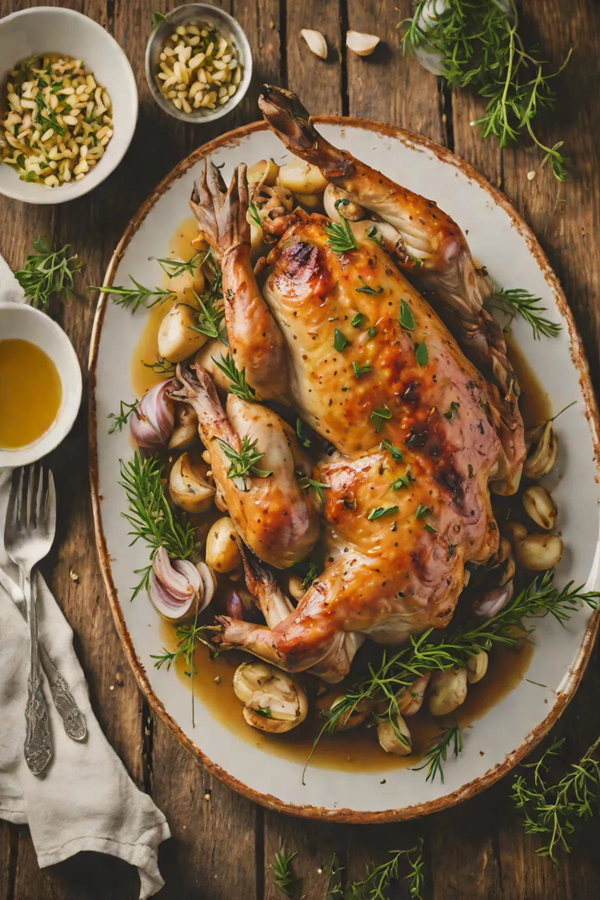 Roasted Rabbit with Garlic