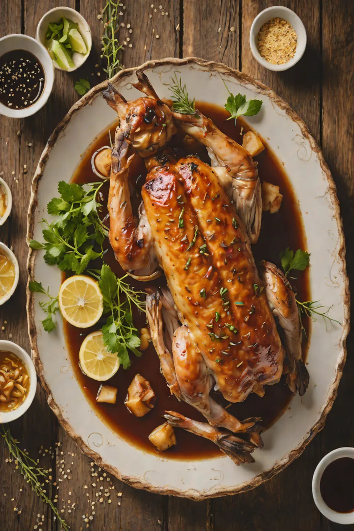 Roasted Rabbit with Ginger