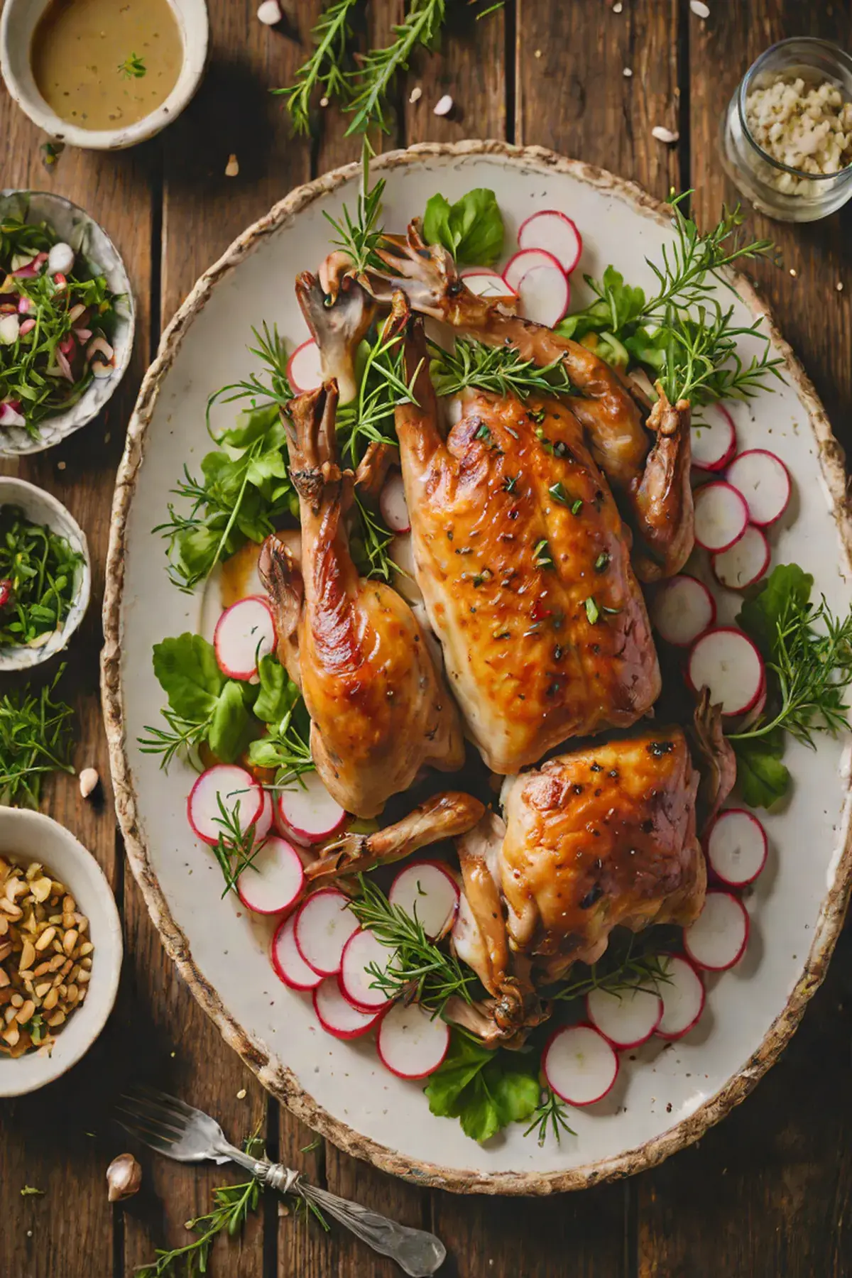 Roasted Rabbit with Radish