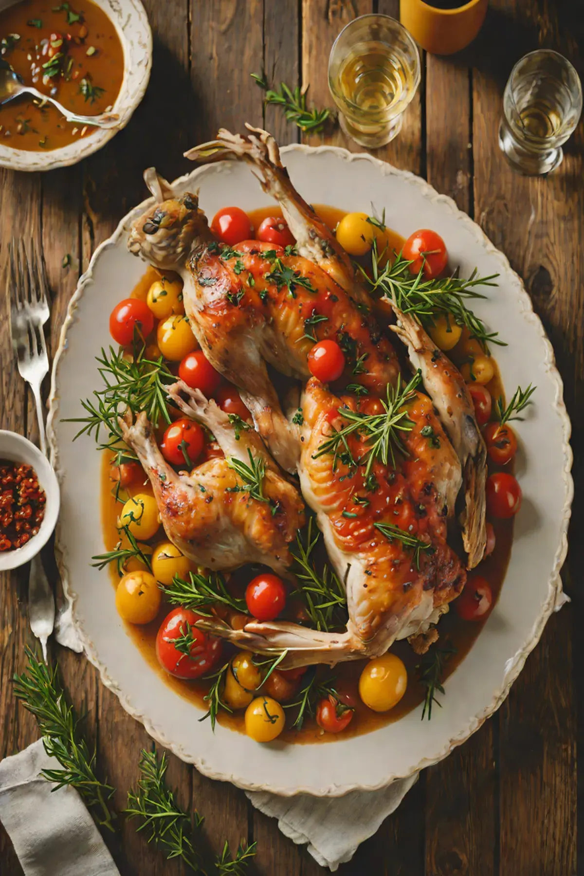 Roasted Rabbit with Tomato