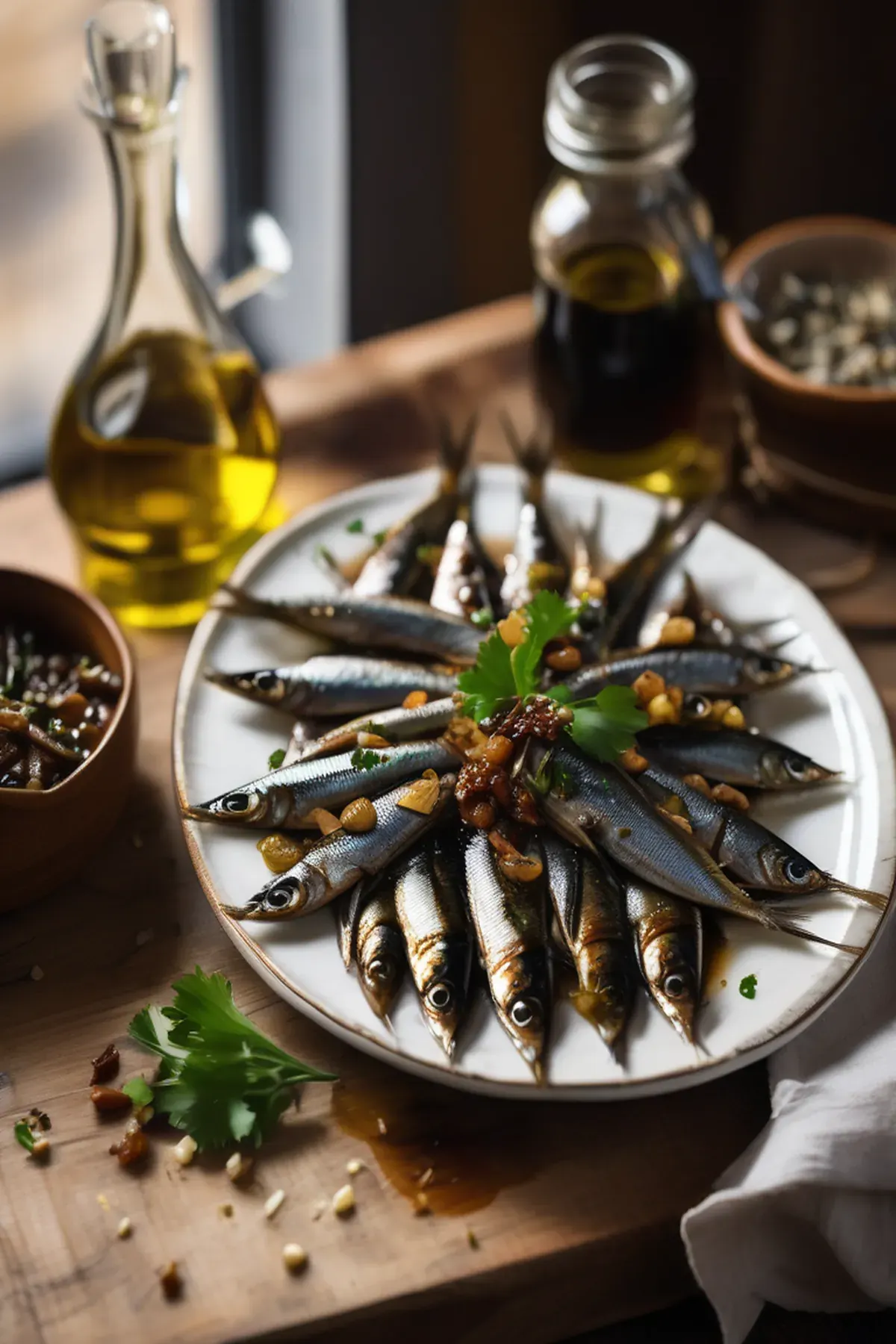 Roasted Sardines with Caramelized Onion