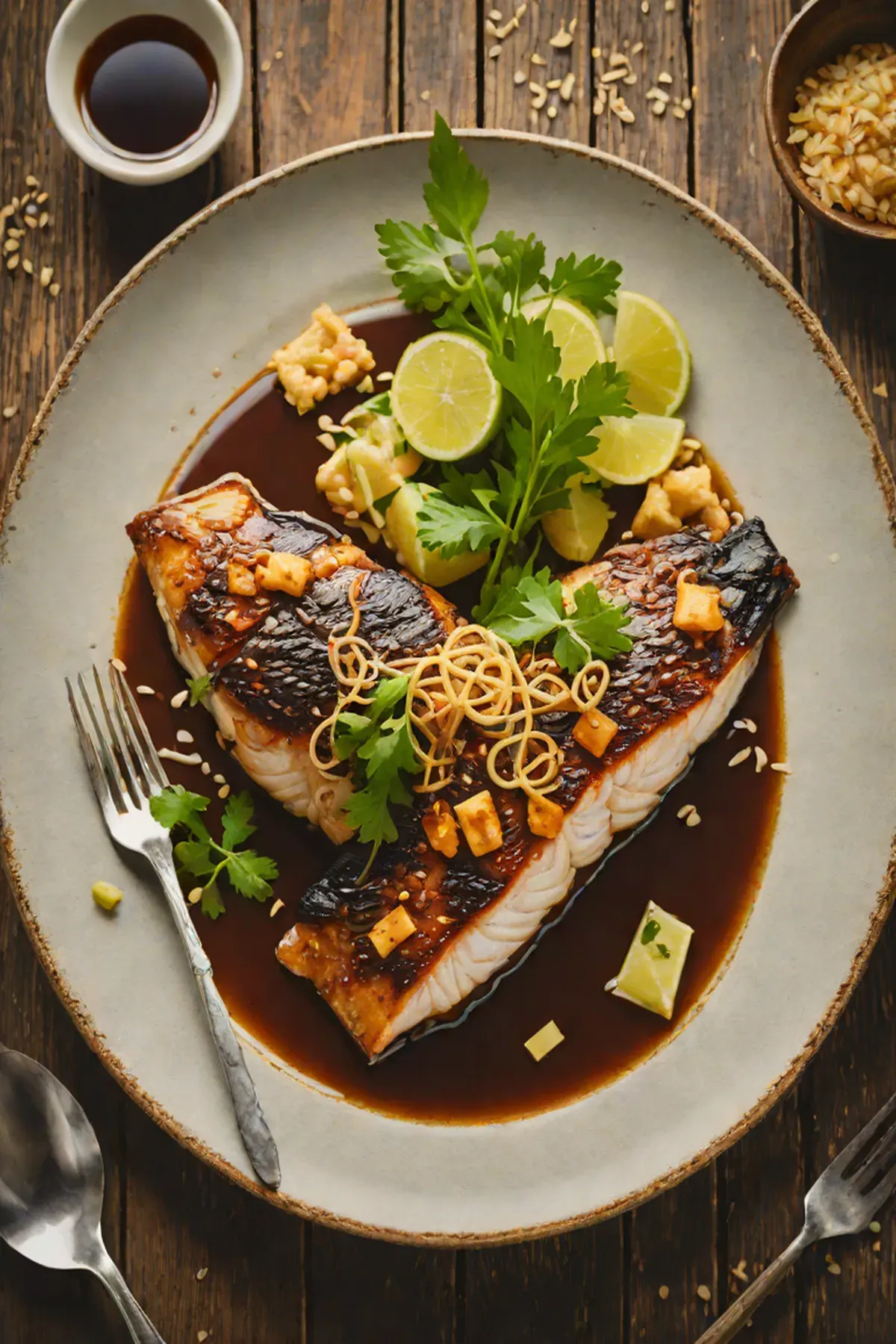 Roasted Sea Bass with Ginger