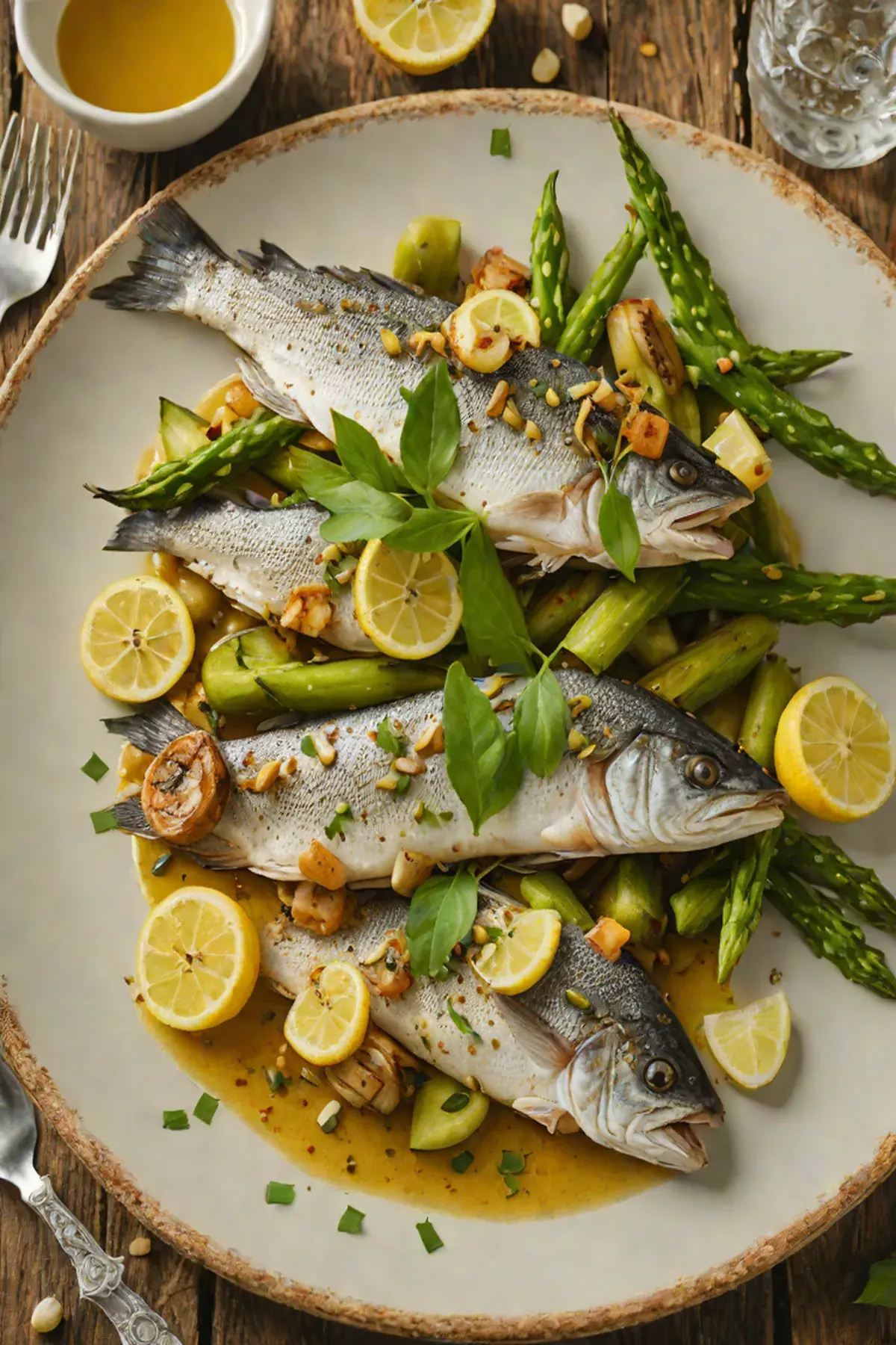 Roasted Sea Bass with Okra
