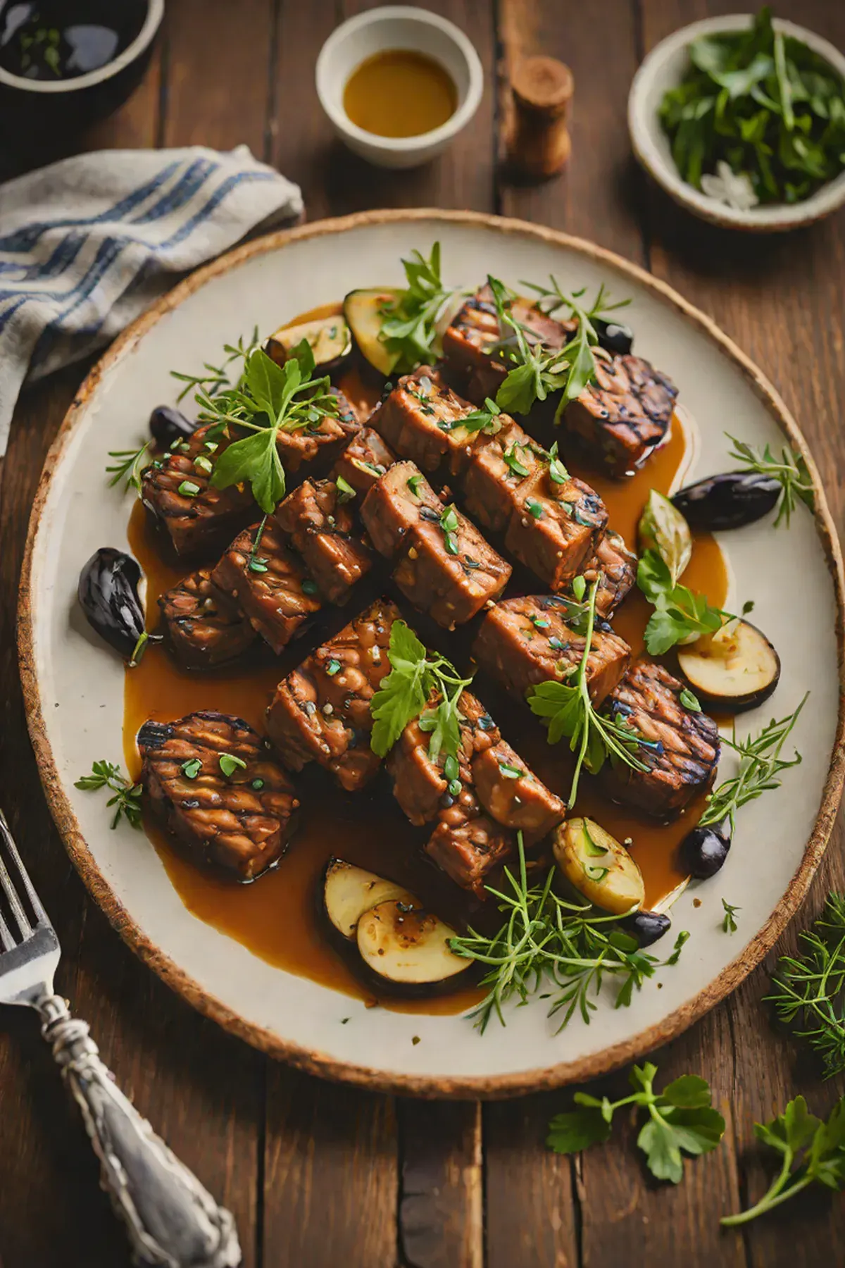 Roasted Seitan with Aubergine