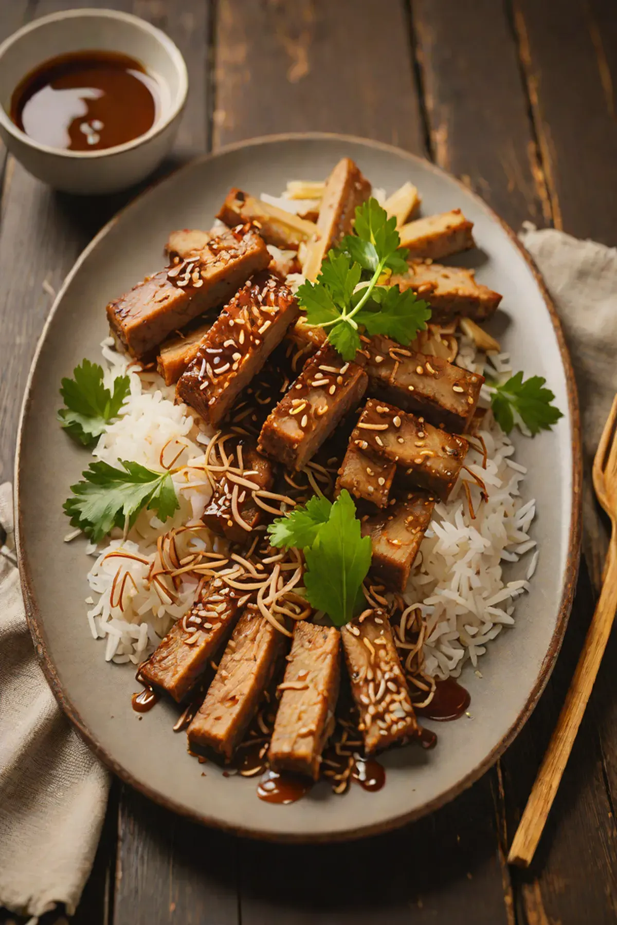 Roasted Seitan with Bamboo Shoot