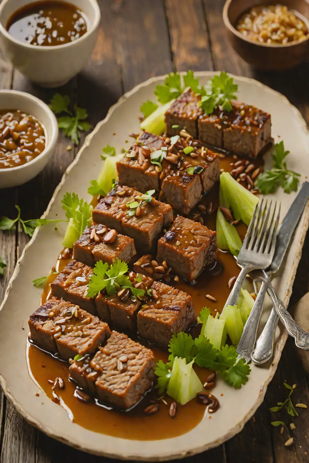Roasted Seitan with Celery