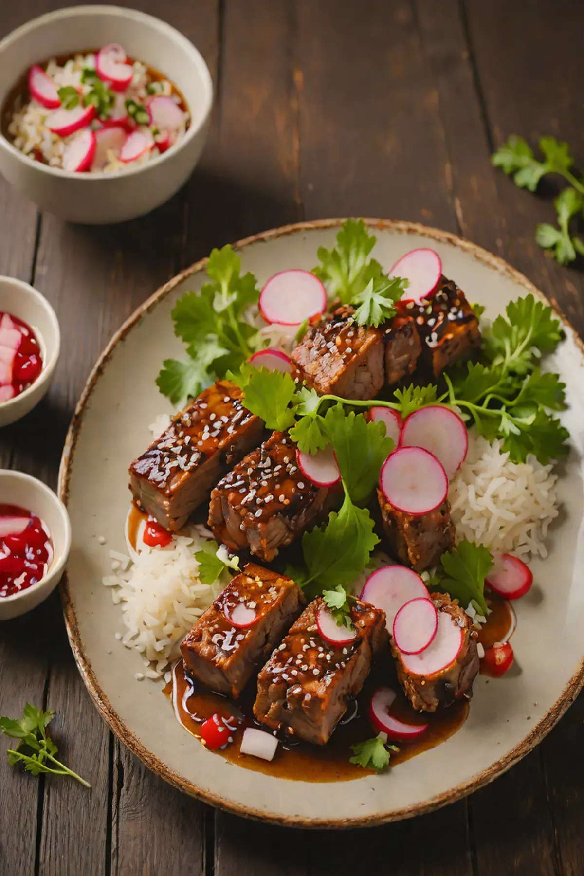 Roasted Seitan with Radish