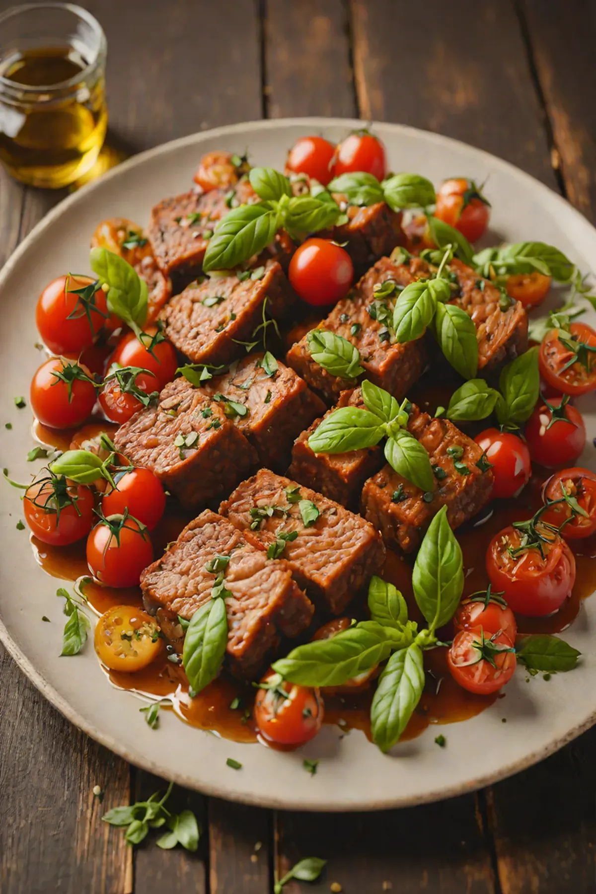 Roasted Seitan with Tomato