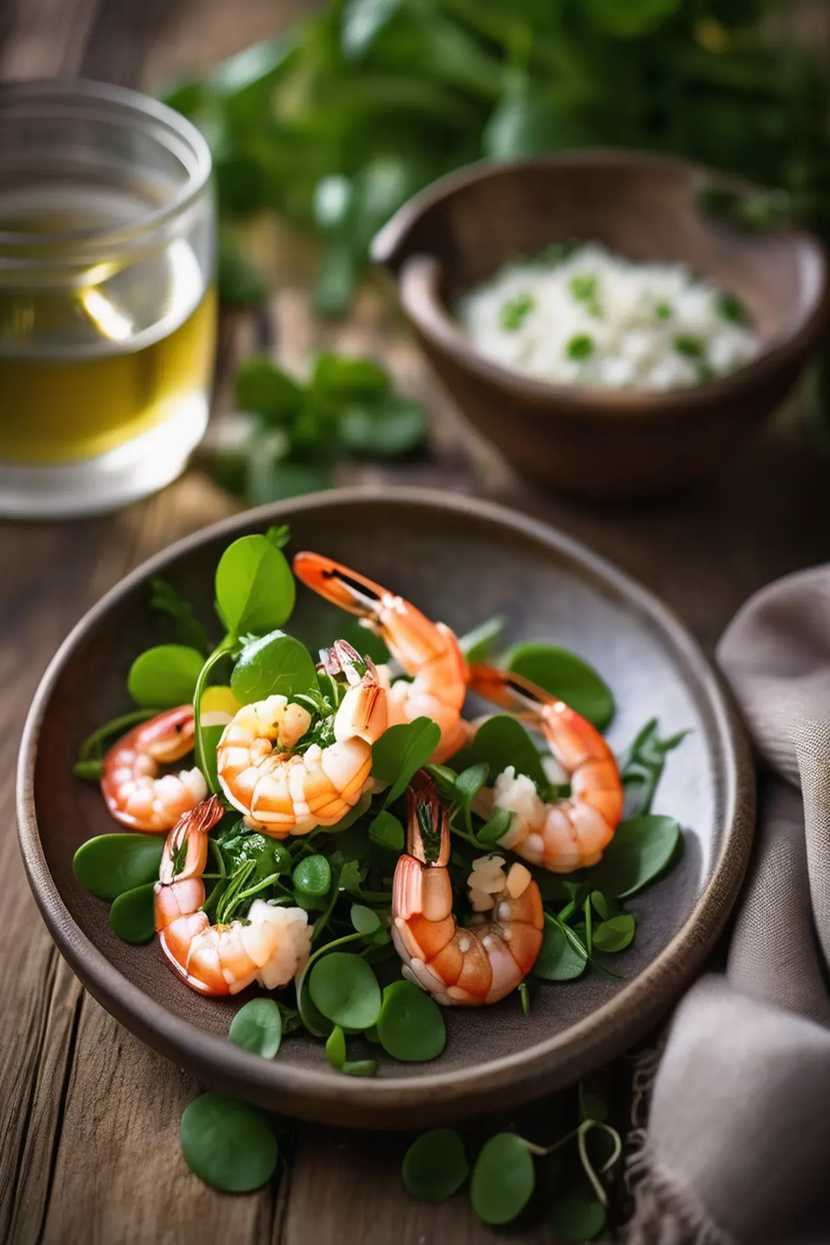 Roasted Shrimp with Watercress
