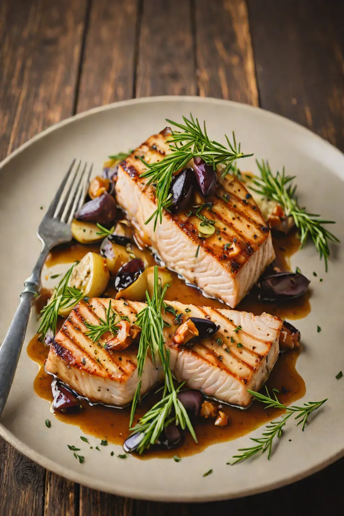 Roasted Swordfish with Aubergine