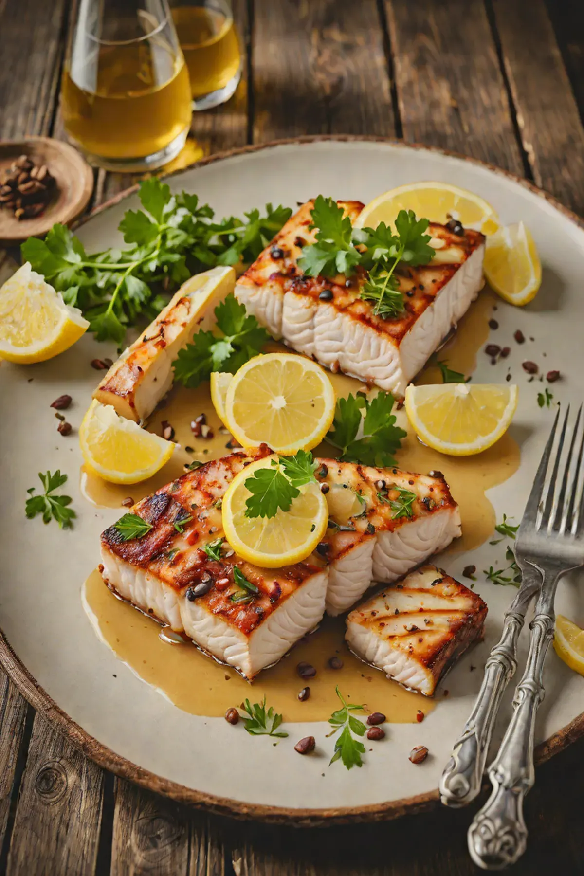 Roasted Swordfish with Cassava