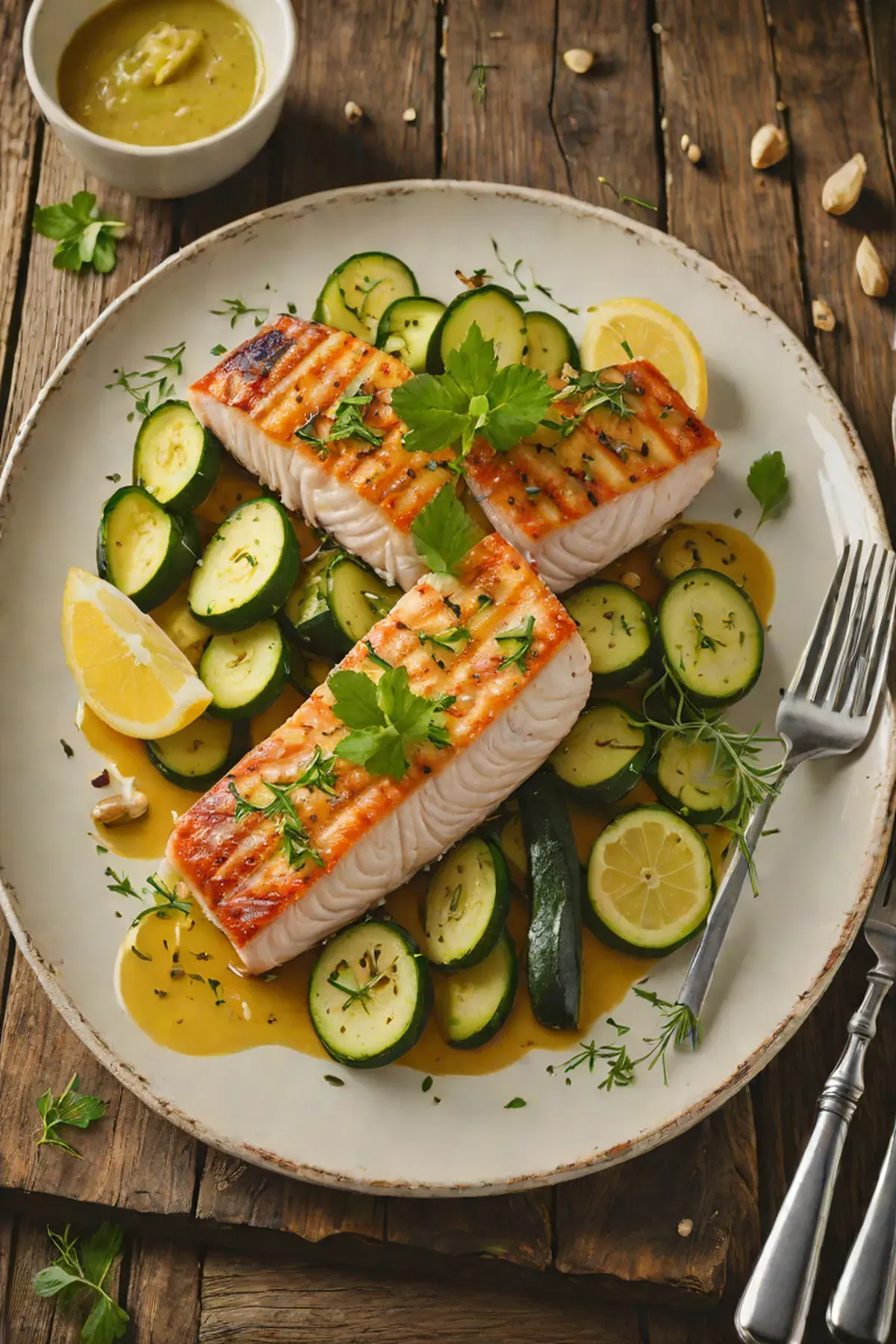 Roasted Swordfish with Courgette