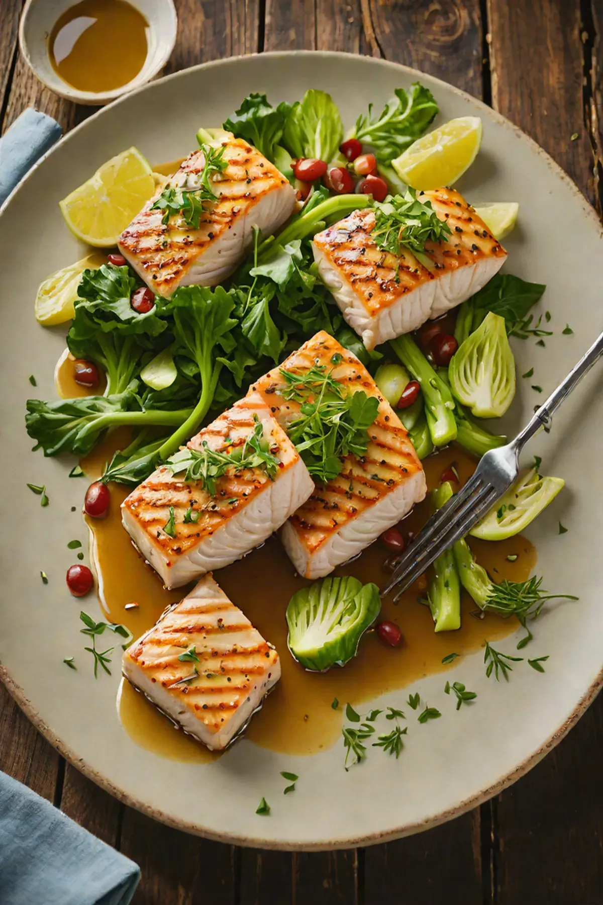 Roasted Swordfish with Pak Choi