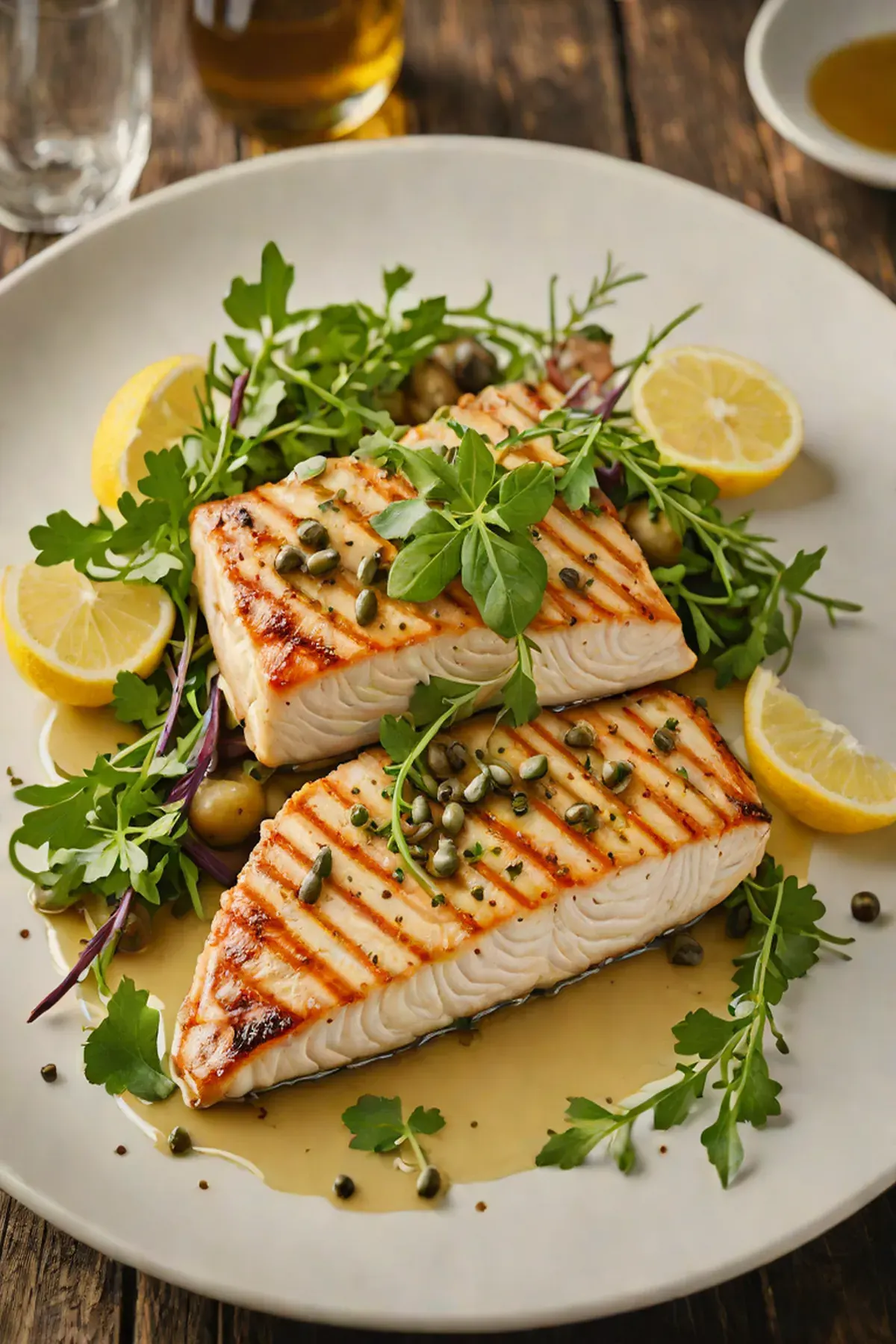 Roasted Swordfish with Rocket