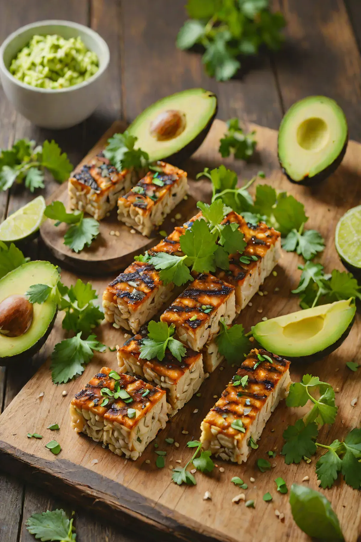 Roasted Tempeh with Avocado