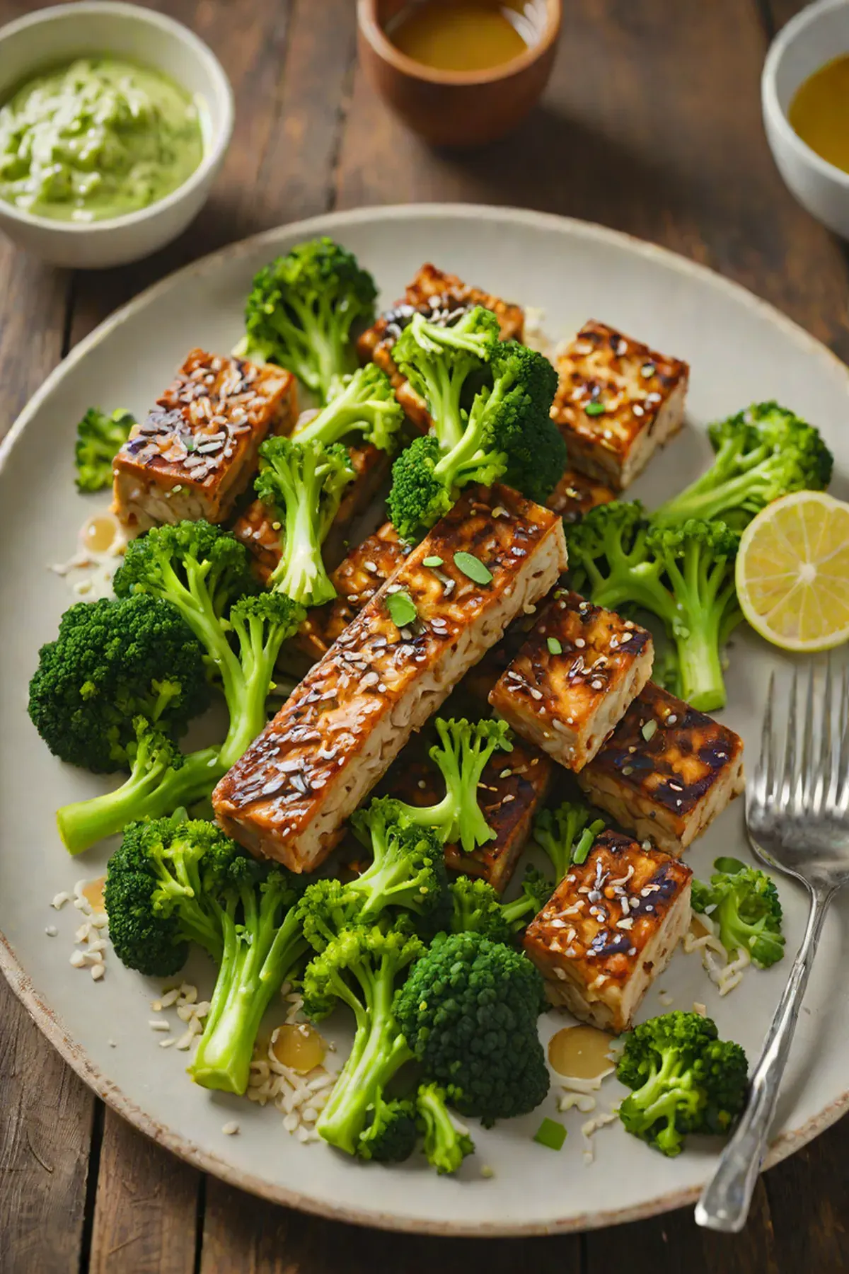 Roasted Tempeh with Broccoli