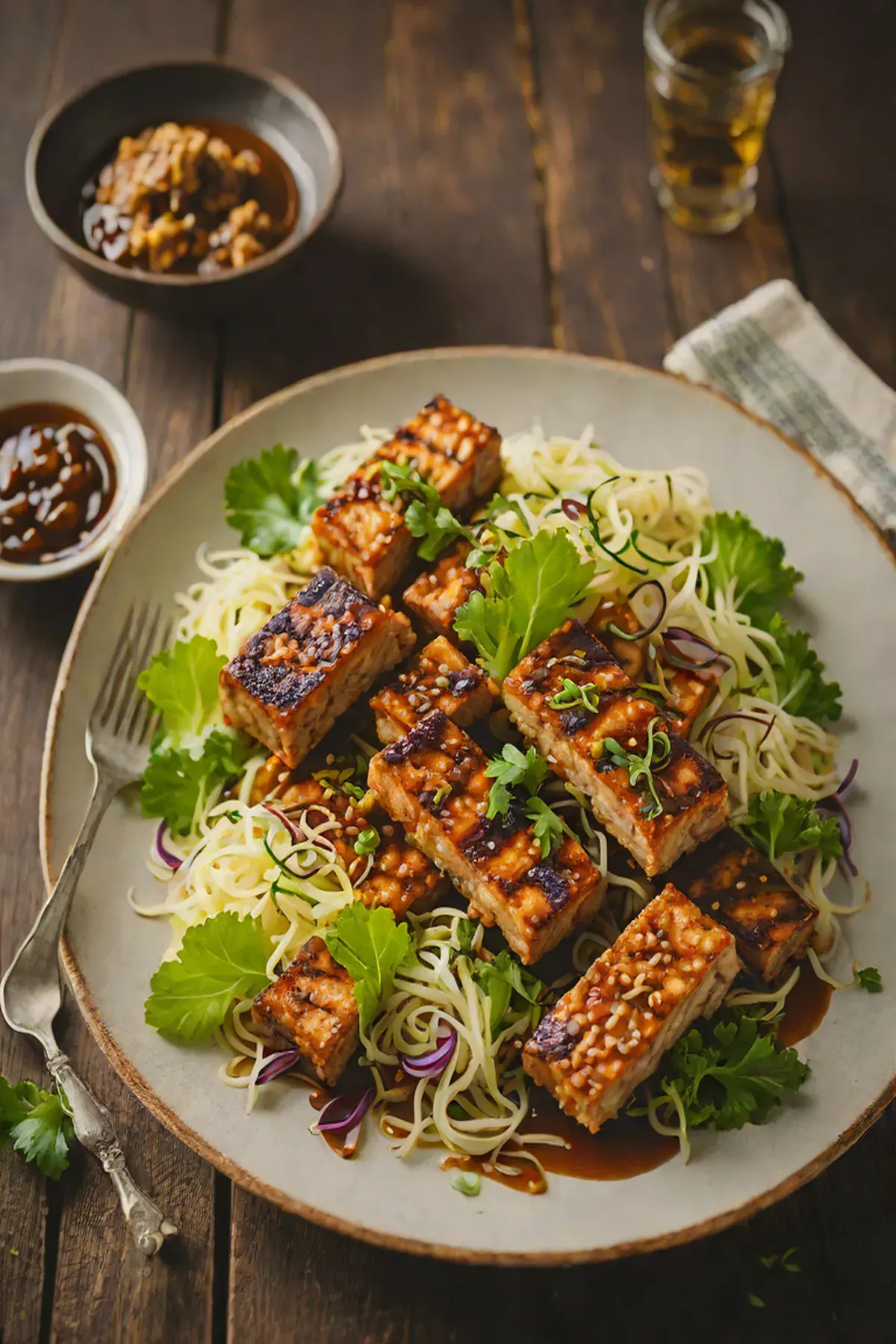 Roasted Tempeh with Cabbage