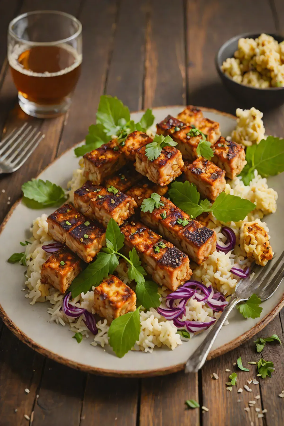 Roasted Tempeh with Cauliflower
