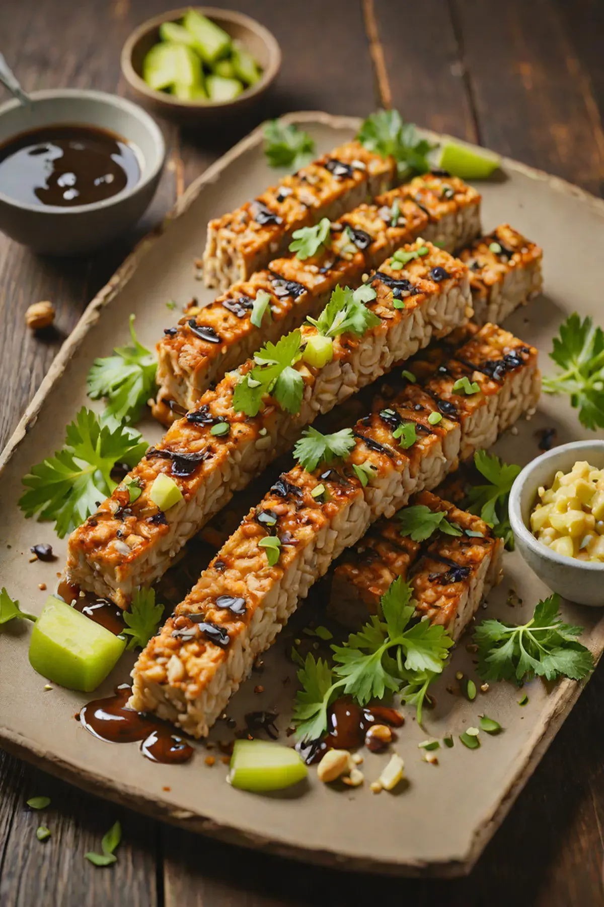 Roasted Tempeh with Celery