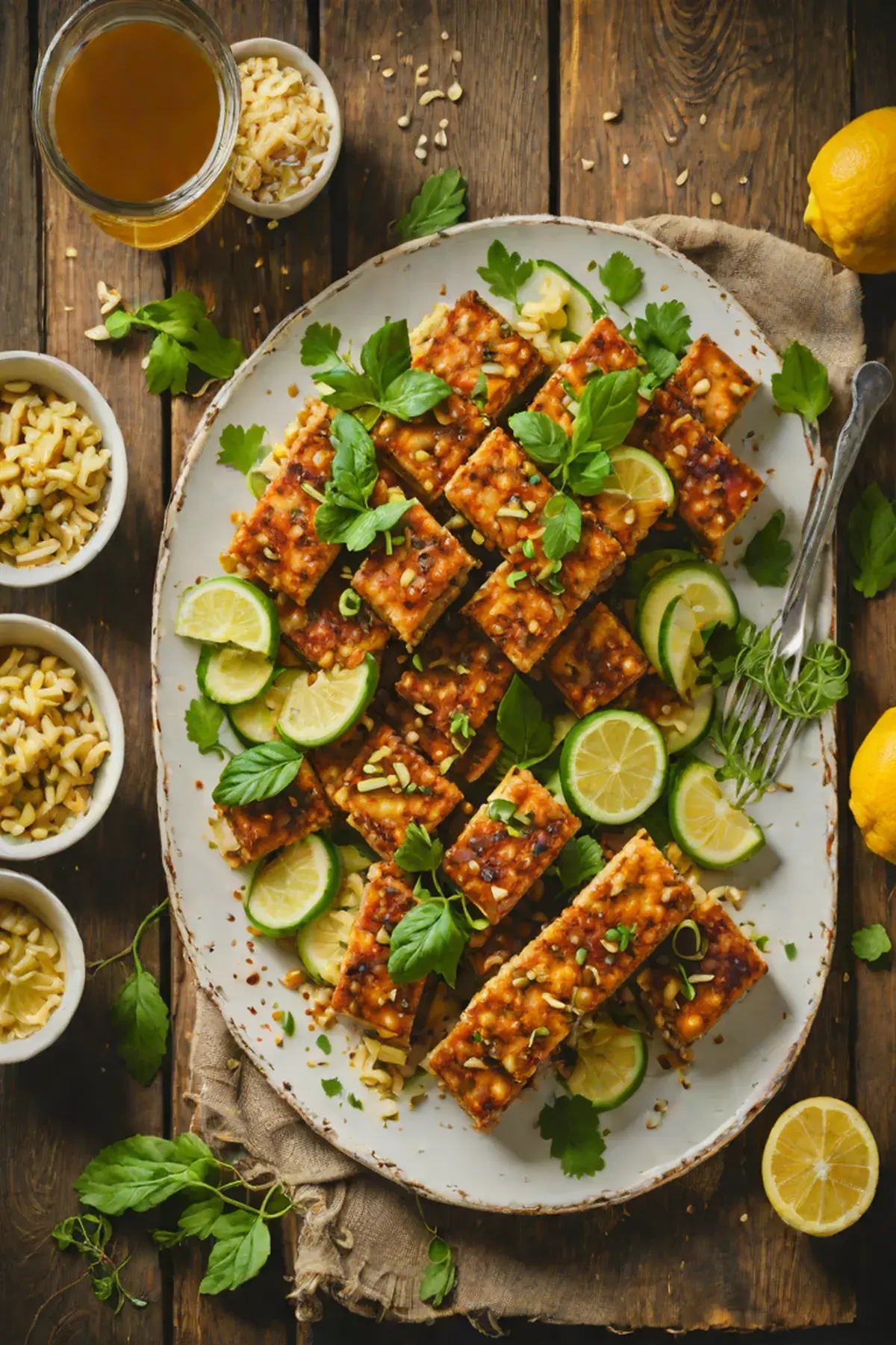 Roasted Tempeh with Courgette