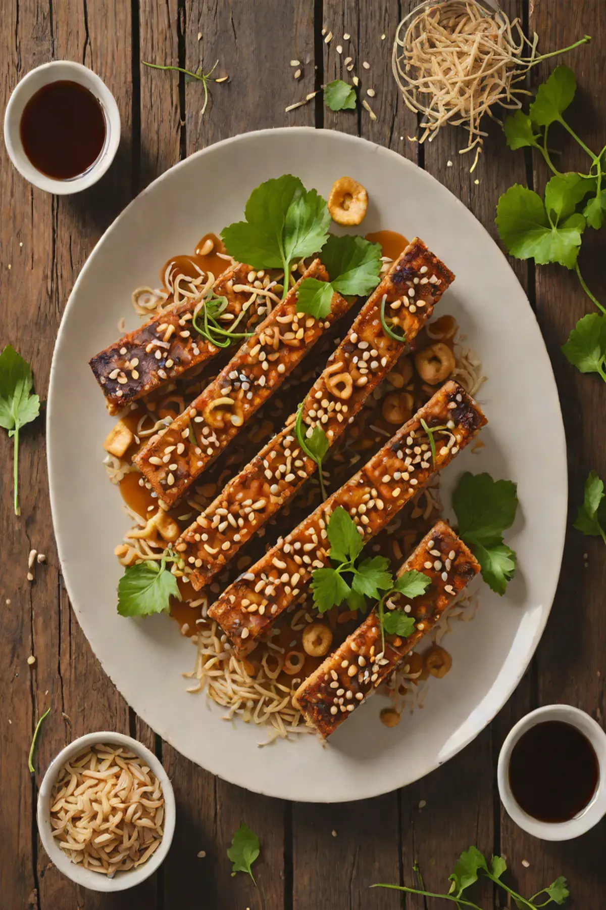 Roasted Tempeh with Lotus Root