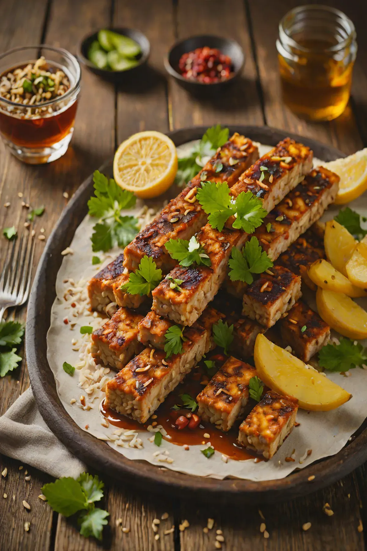 Roasted Tempeh with Plantain