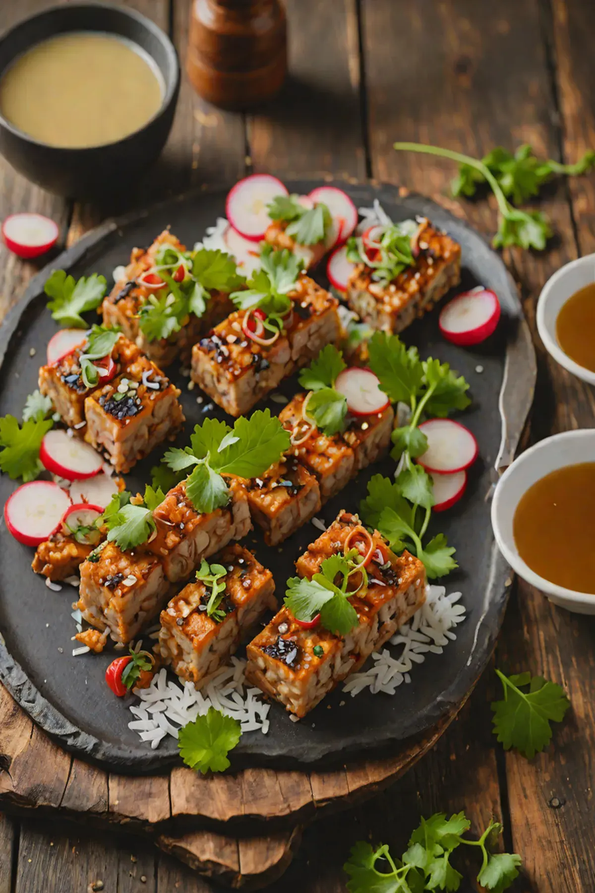 Roasted Tempeh with Radish