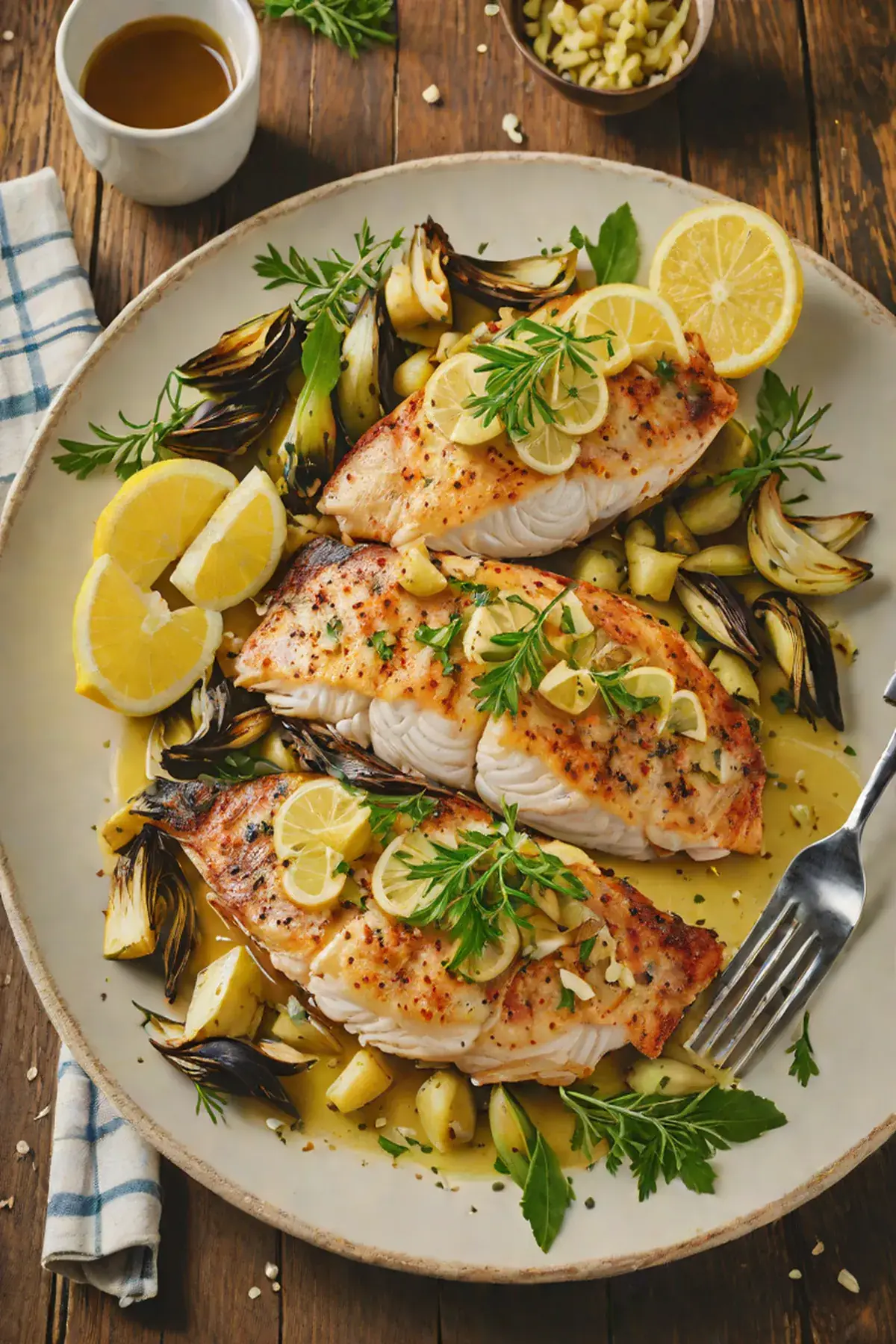 Roasted Tilapia with Artichoke