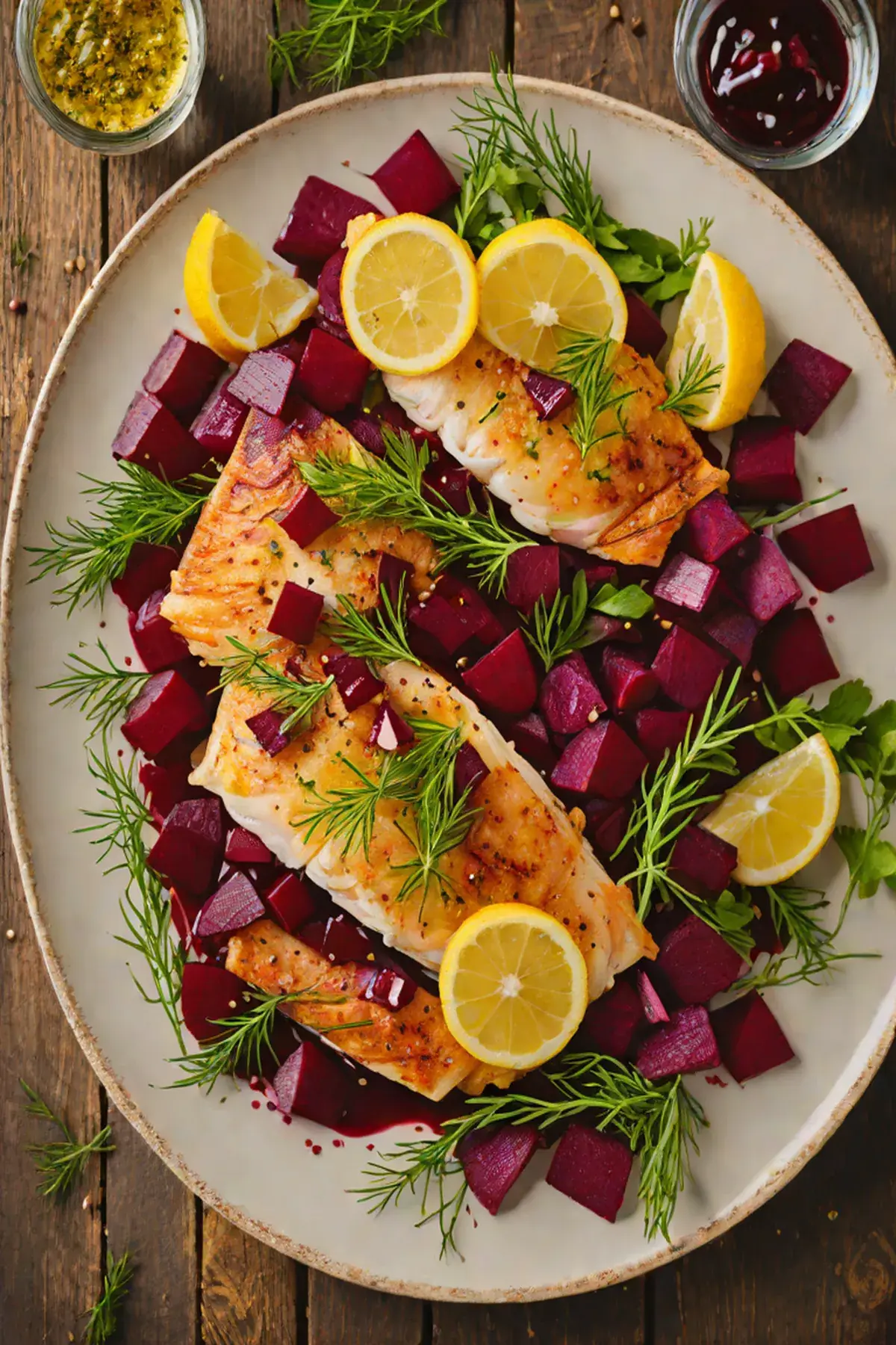 Roasted Tilapia with Beetroot