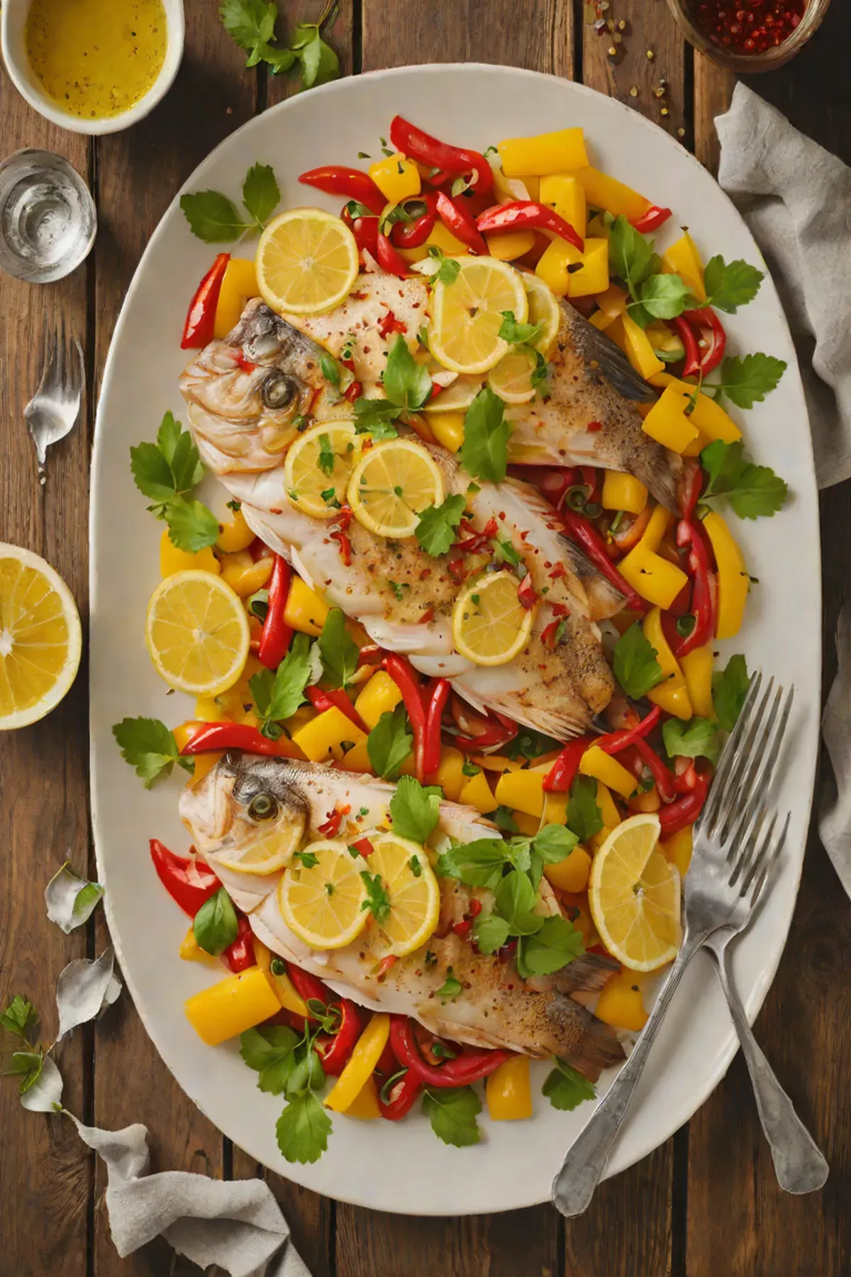 Roasted Tilapia with Bell Pepper