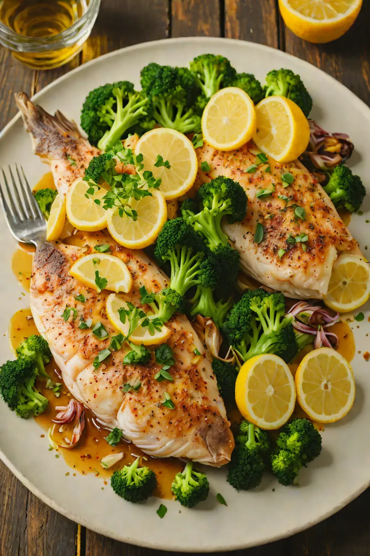 Roasted Tilapia with Broccoli