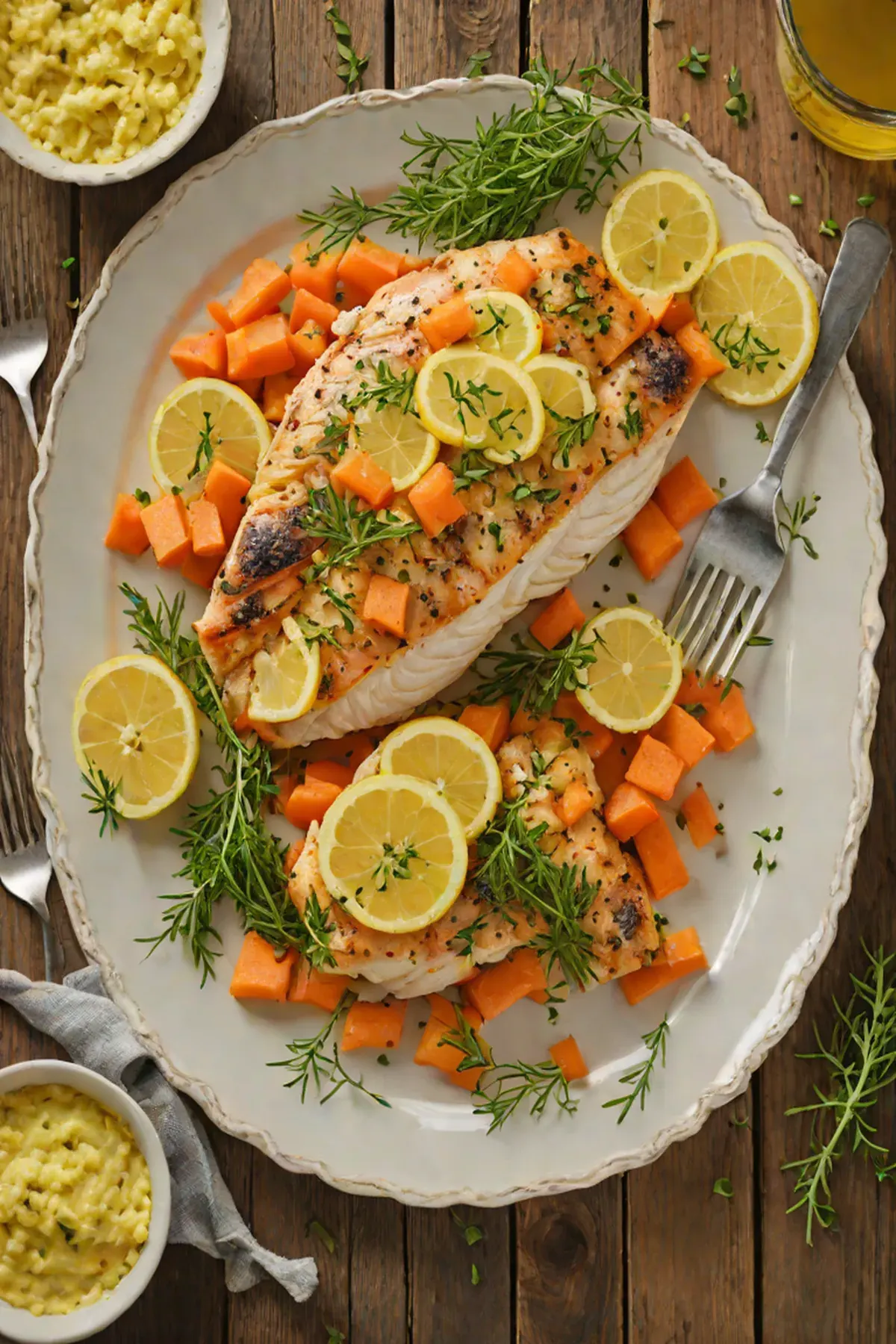 Roasted Tilapia with Carrot and Herb Butter