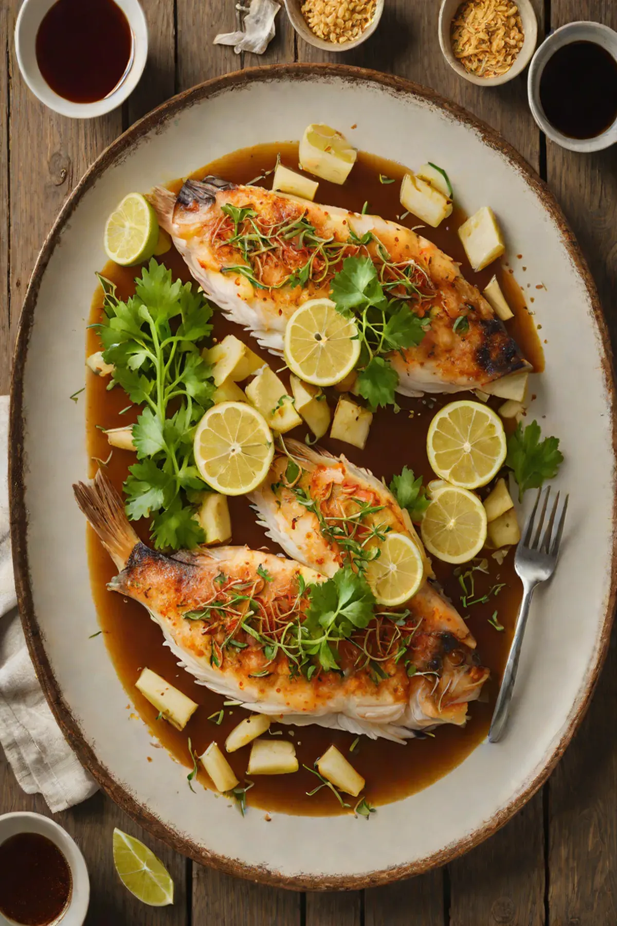 Roasted Tilapia with Daikon