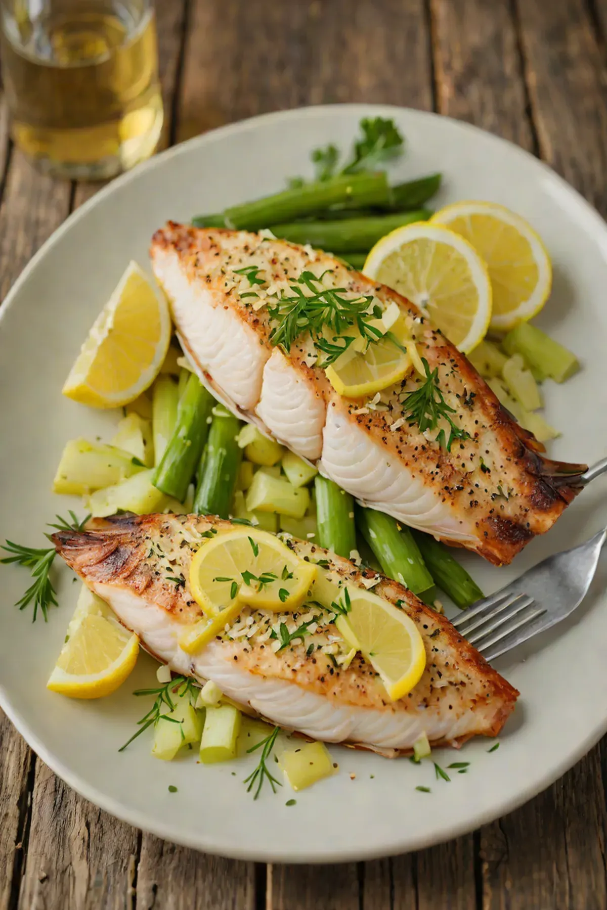 Roasted Tilapia with Leek and Lemon Butter