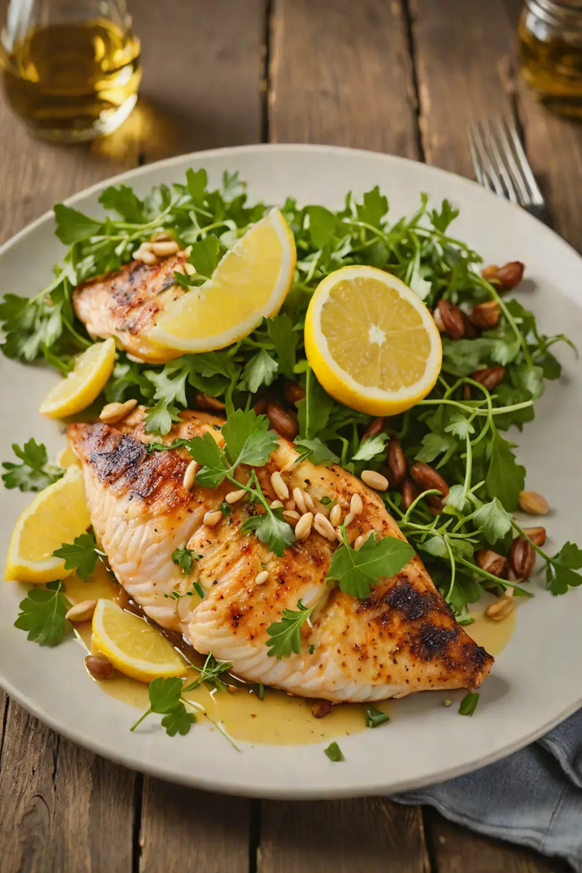 Roasted Tilapia with Rocket