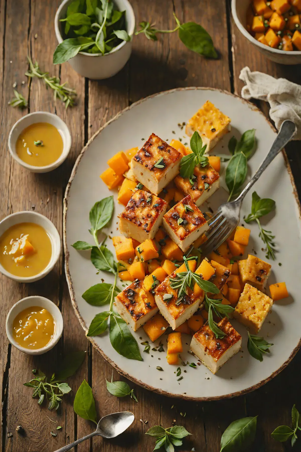 Roasted Tofu with Butternut Squash
