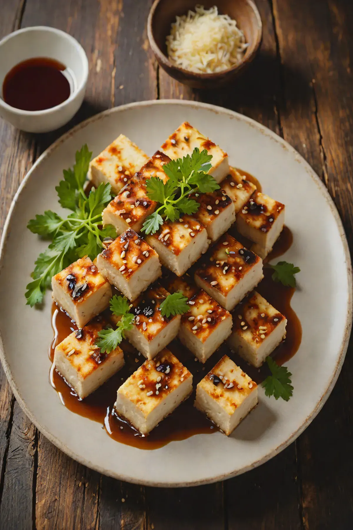 Roasted Tofu with Cassava