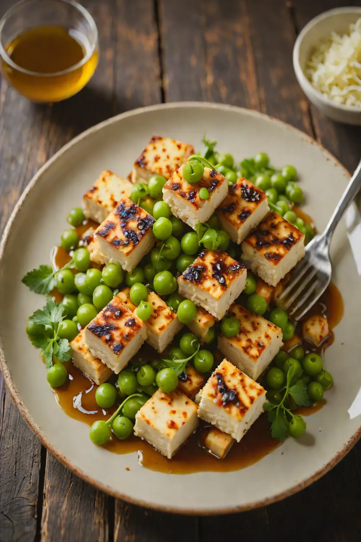 Roasted Tofu with Pea