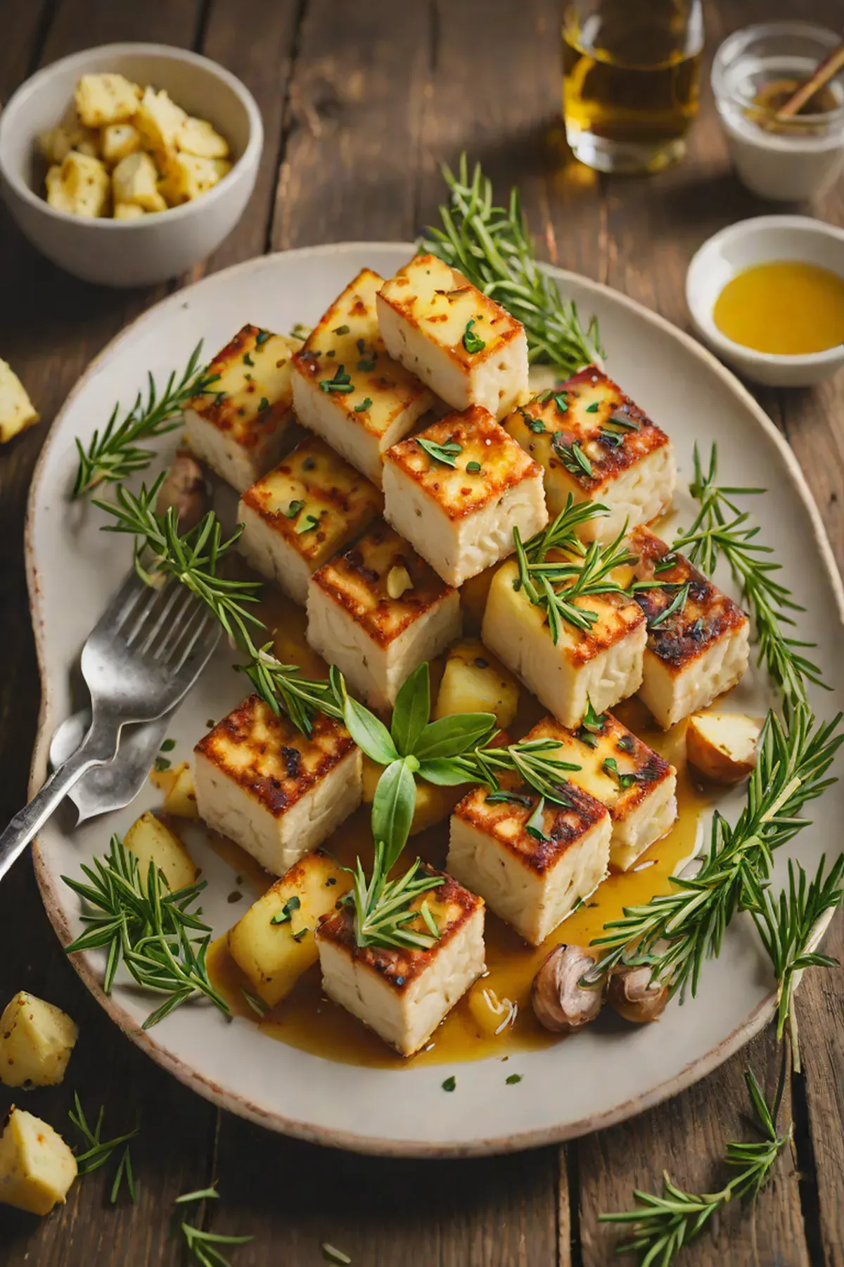 Roasted Tofu with Potato