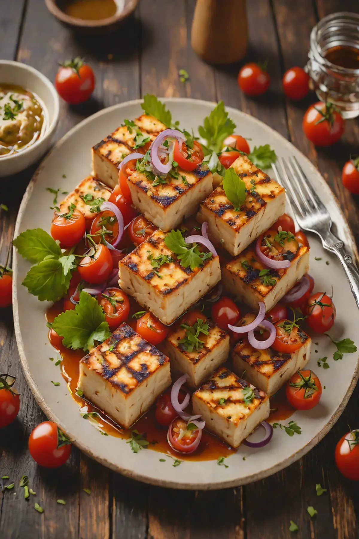 Roasted Tofu with Tomato