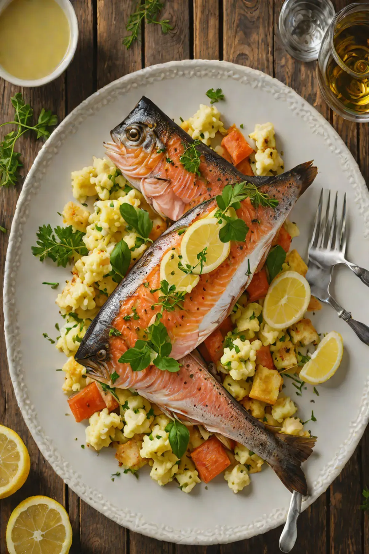 Roasted Trout with Cauliflower
