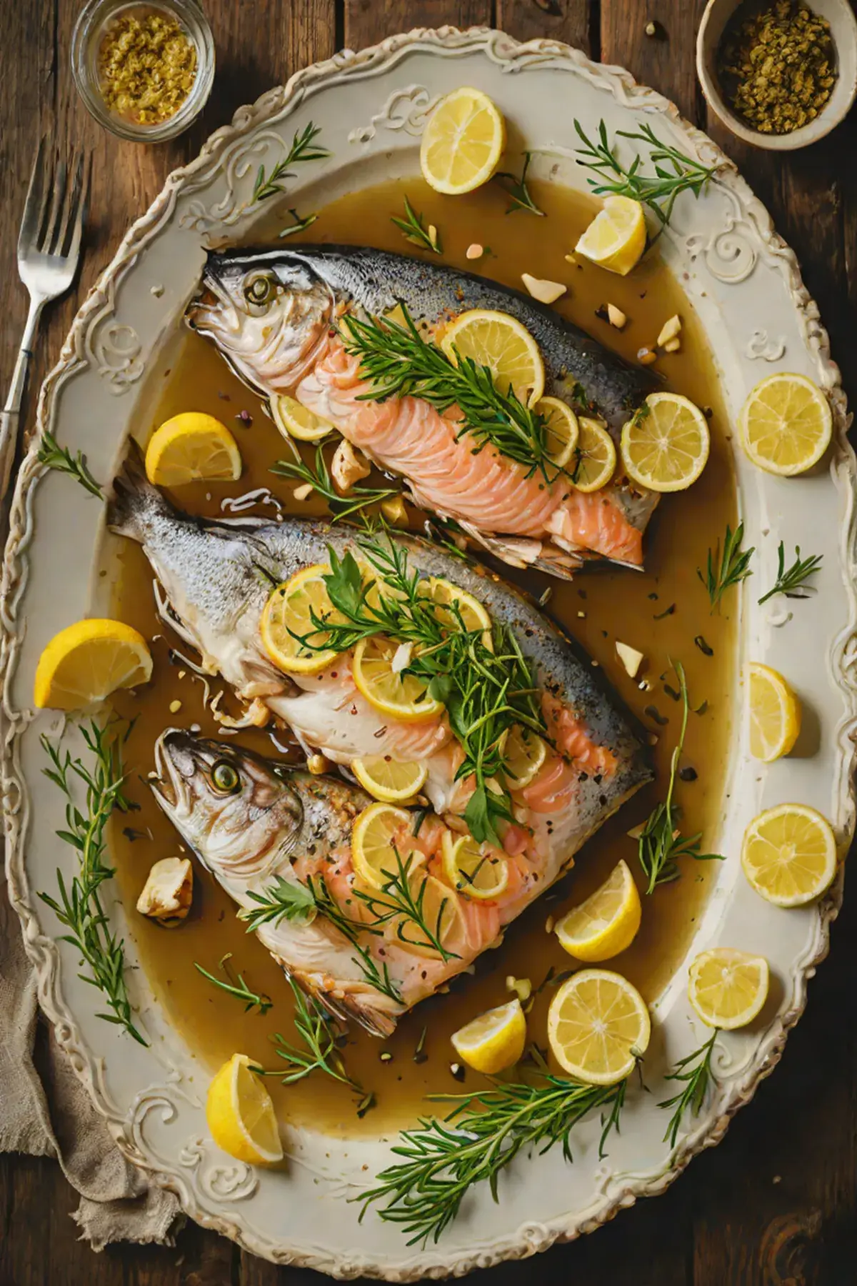 Roasted Trout with Garlic