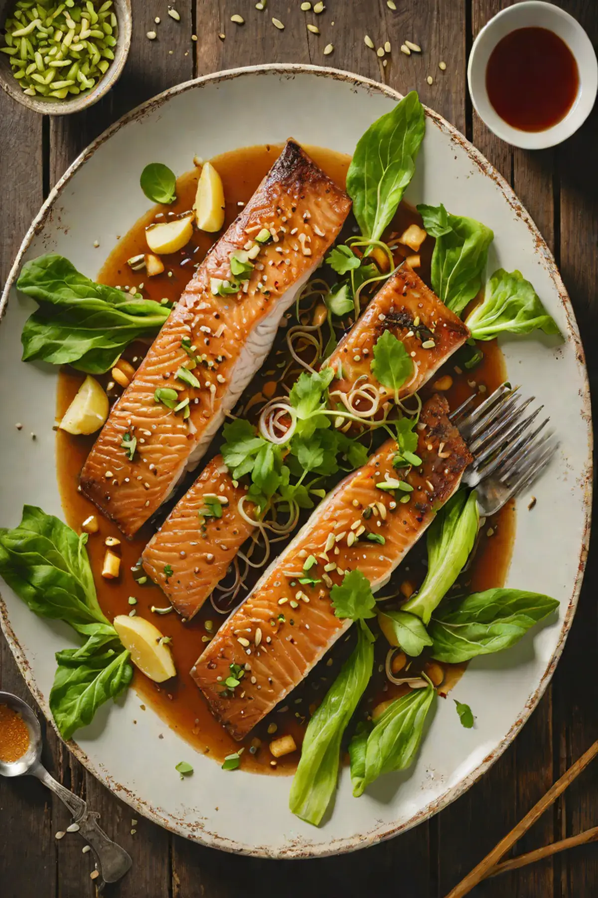 Roasted Trout with Pak Choi