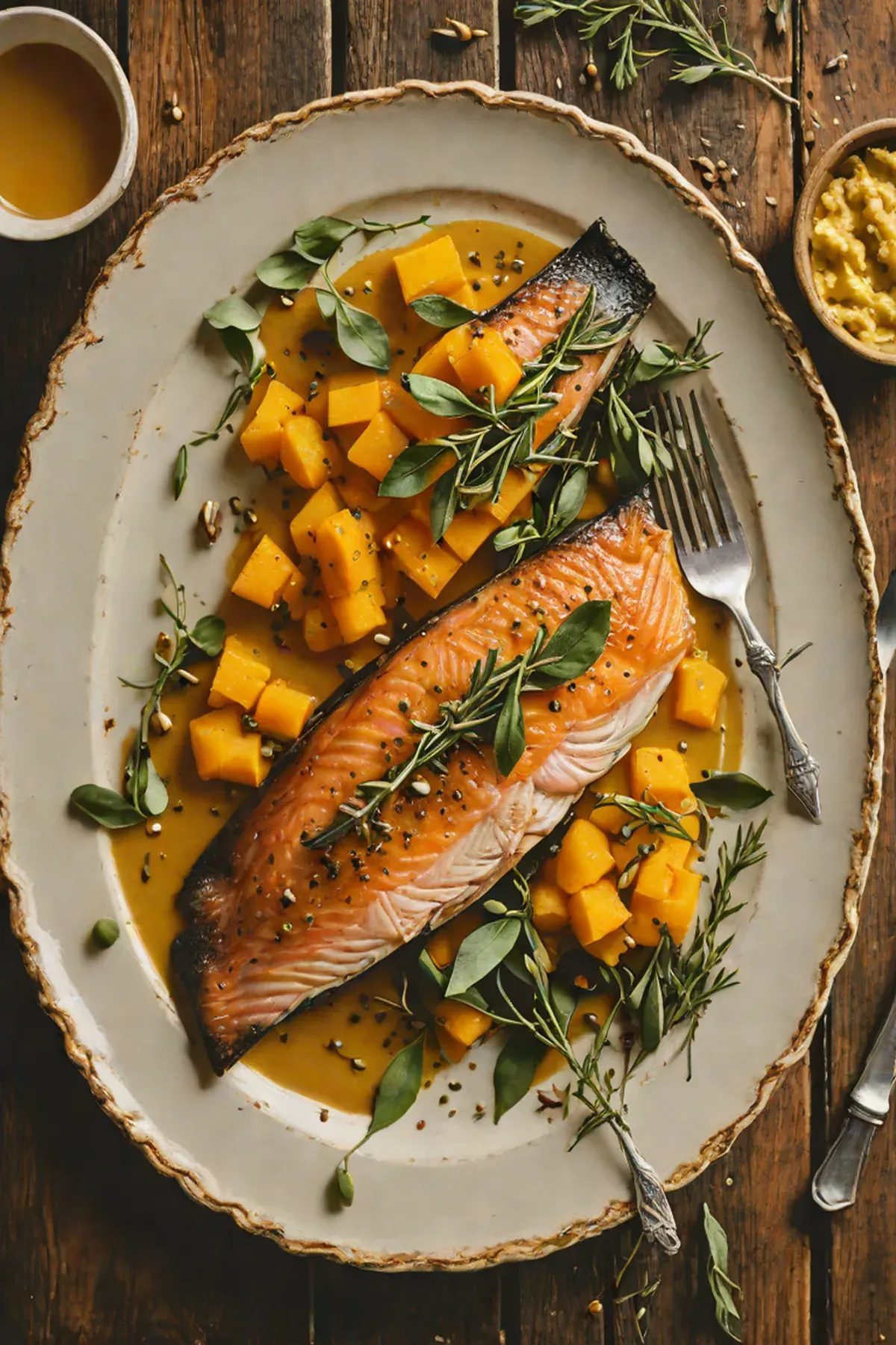 Roasted Trout with Pumpkin and Sage Brown Butter